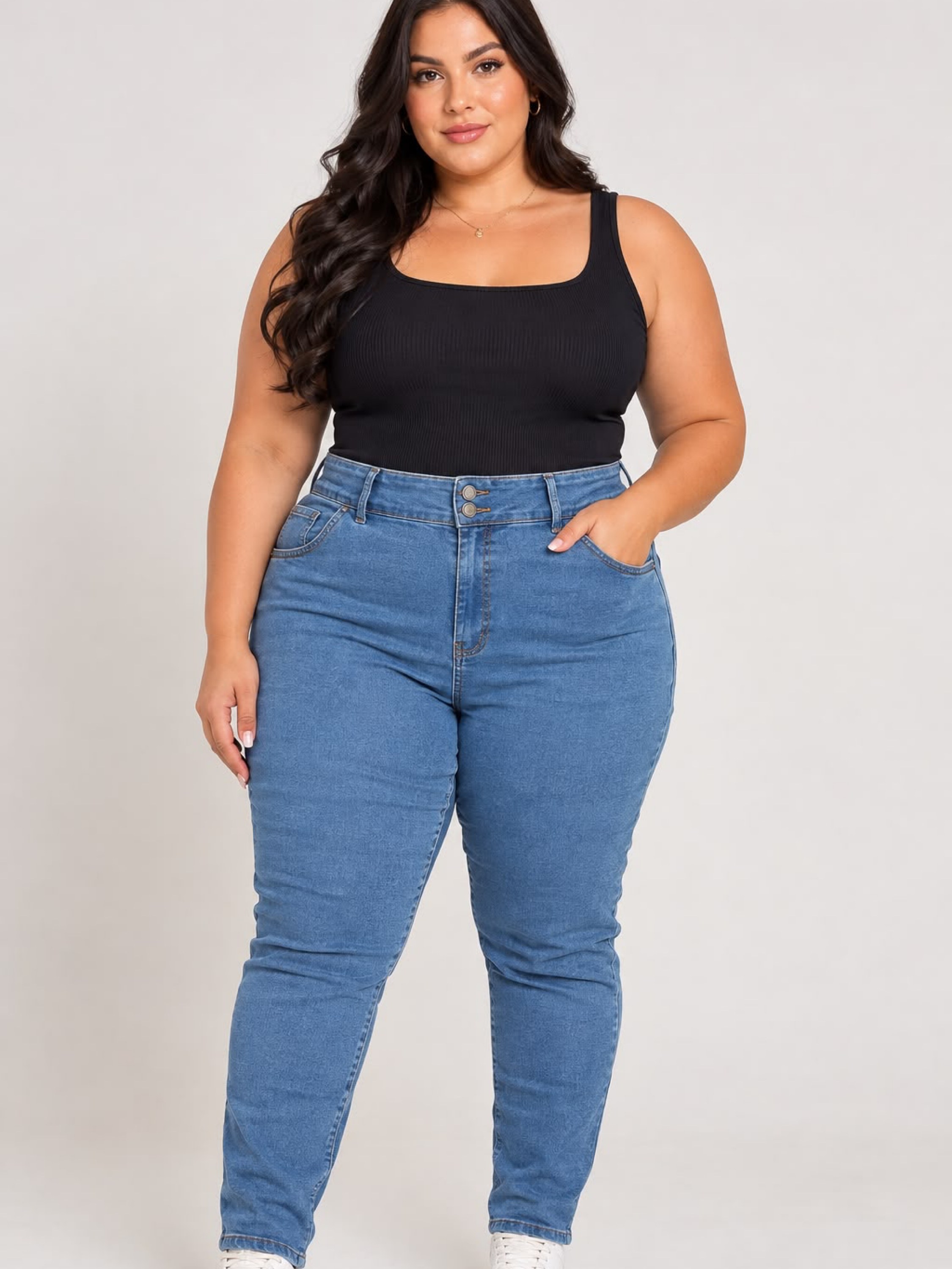 Calça skinny plus size