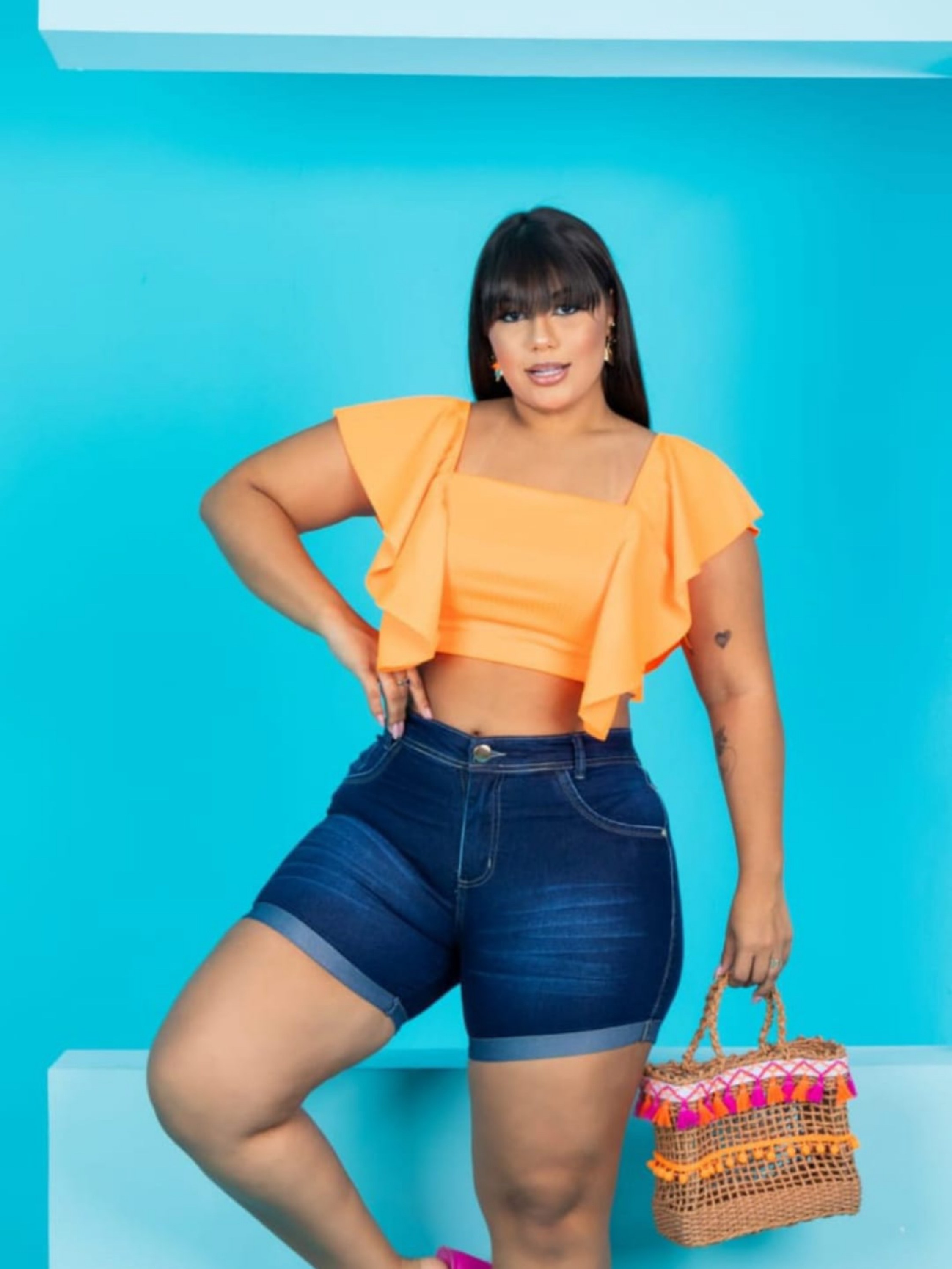 Meia coxa plus size
