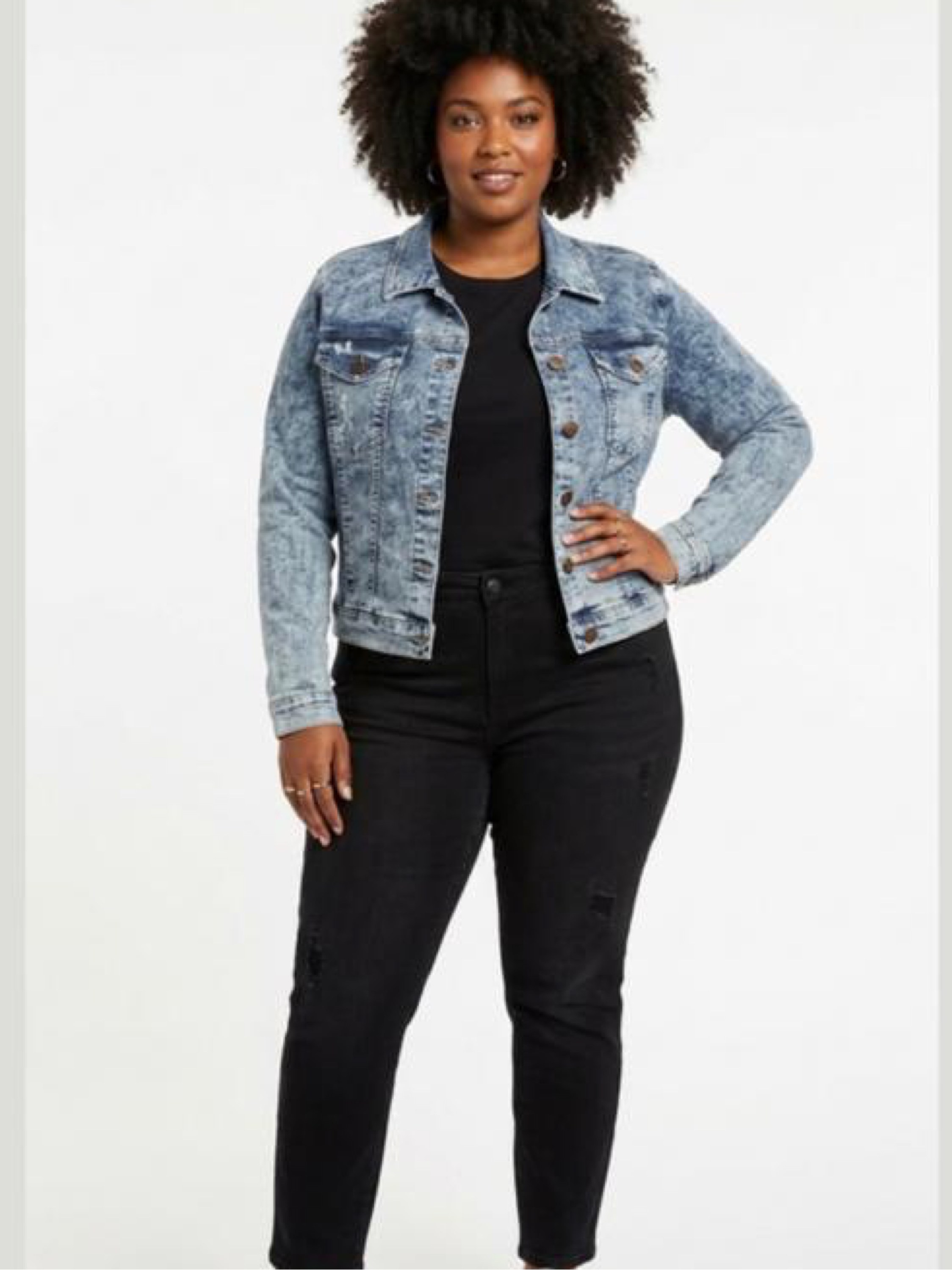 Jaqueta jeans plus size