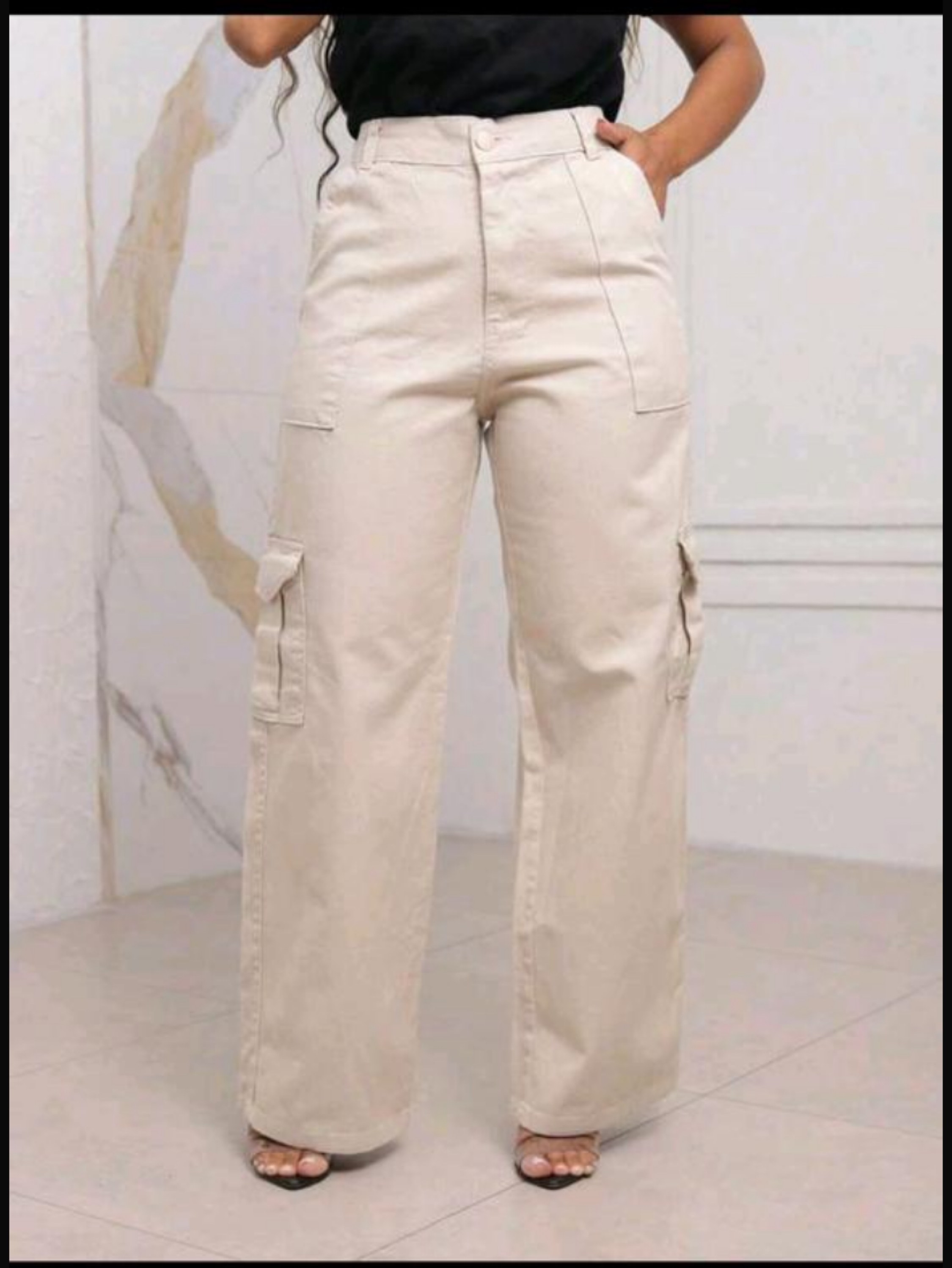 Calça jeans cargo