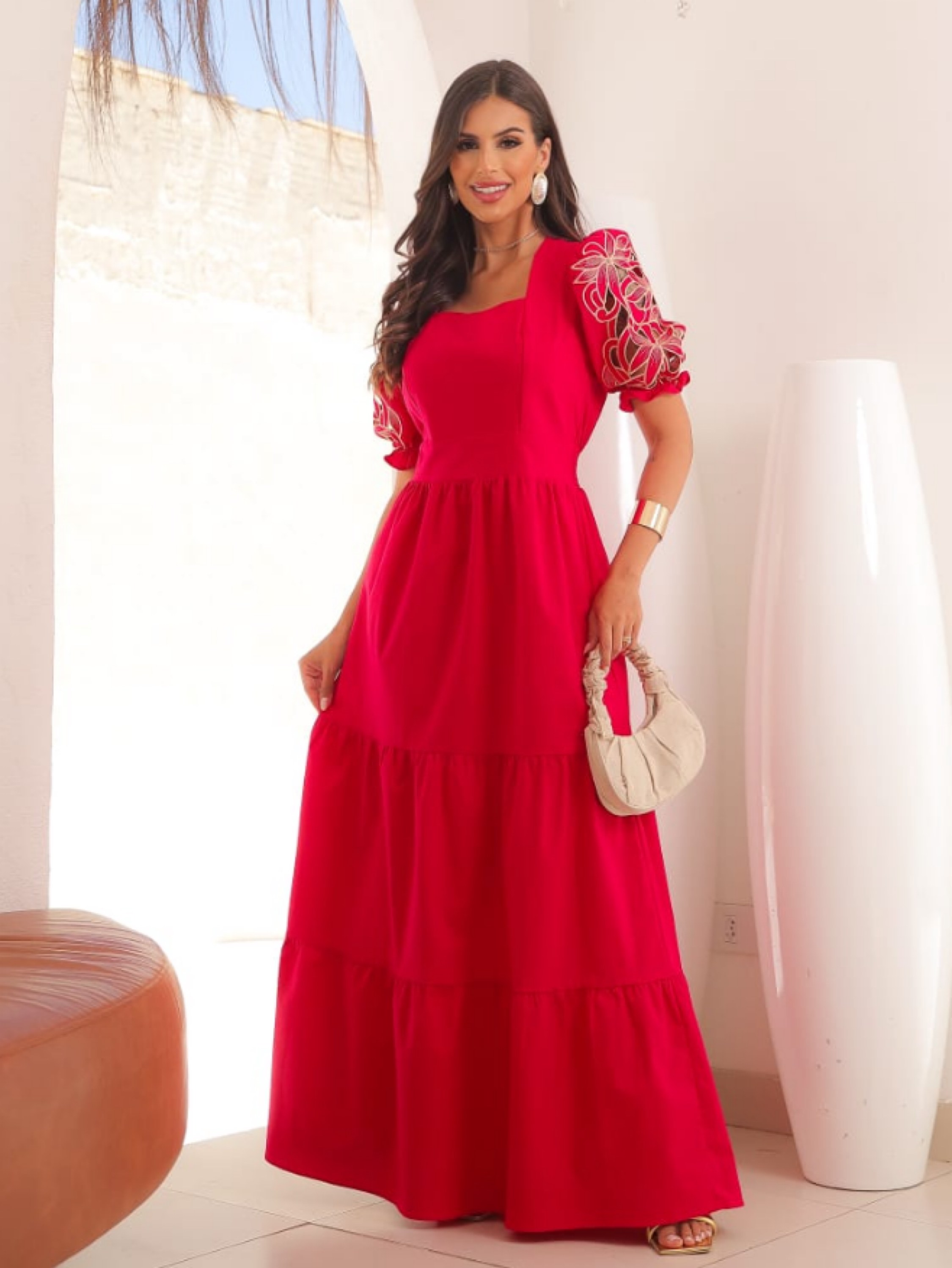 Vestido longo três marias