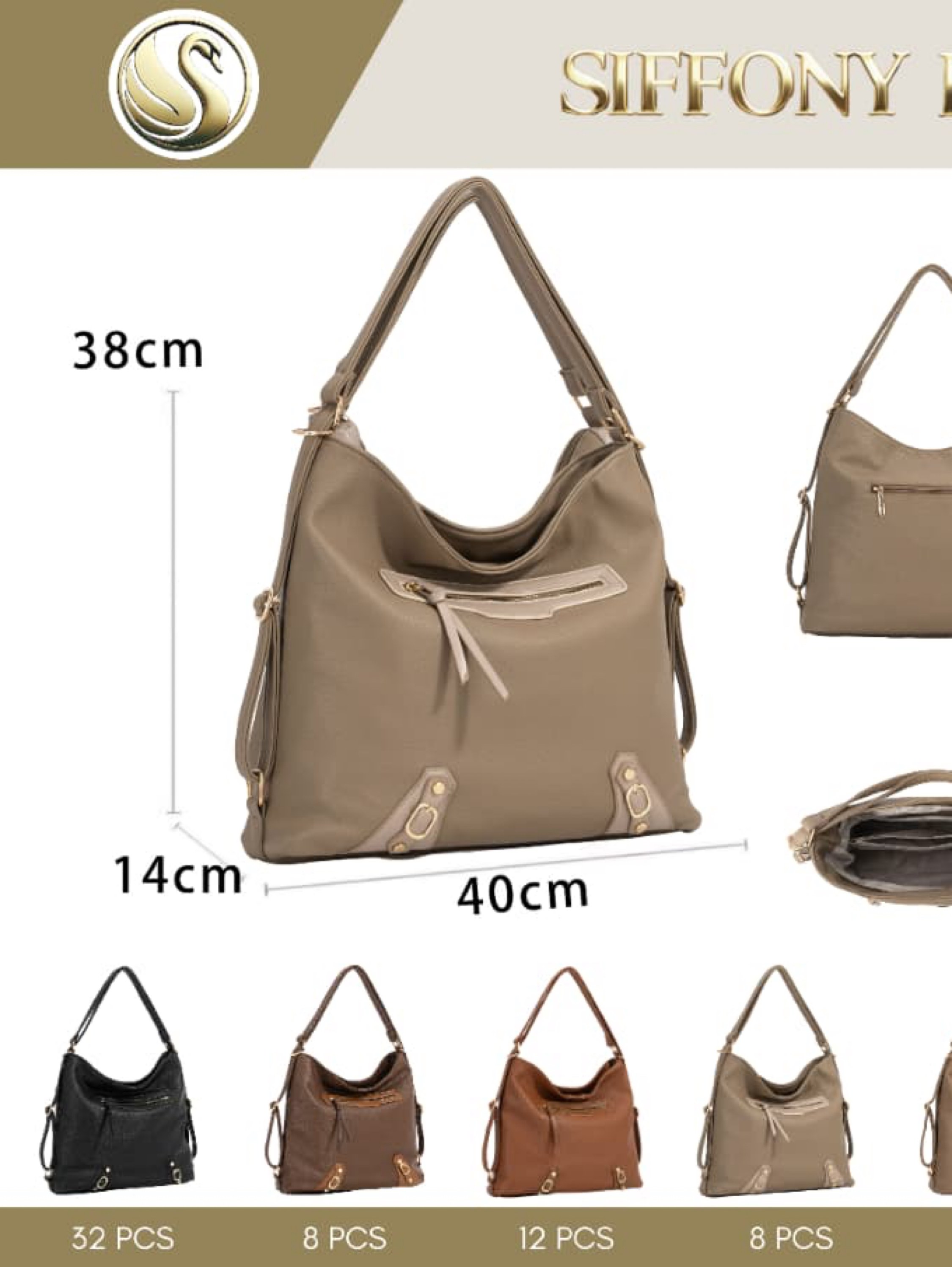 Bolsa feminina moderna e casual vira mochila SD-060