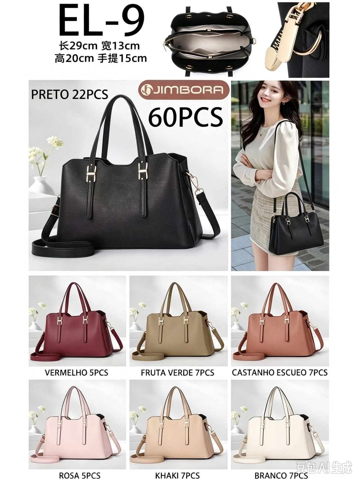 Bolsa feminina moderna e casual EL-9