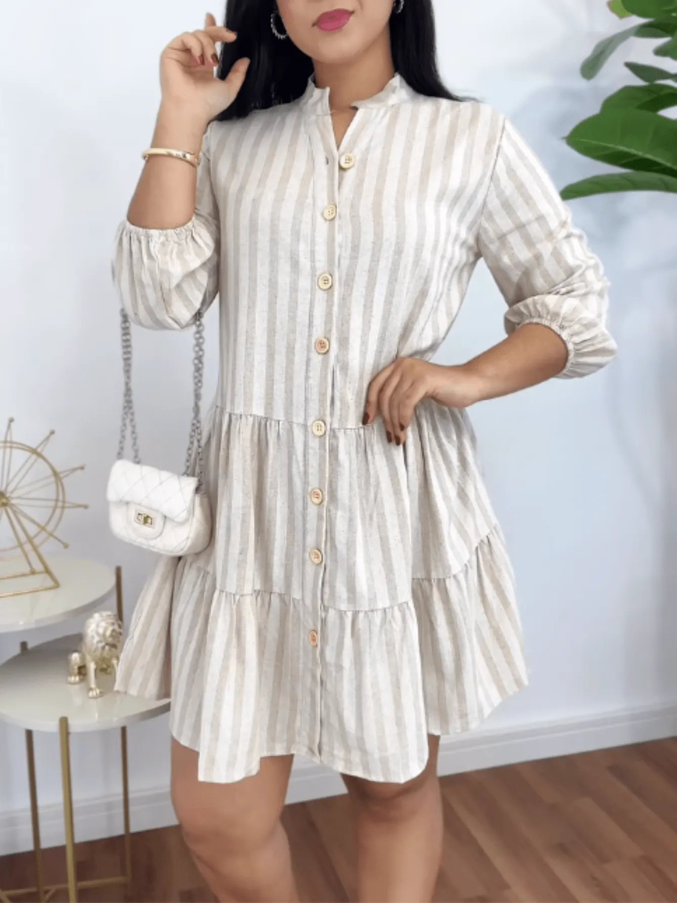 Vestido Bata Listrado