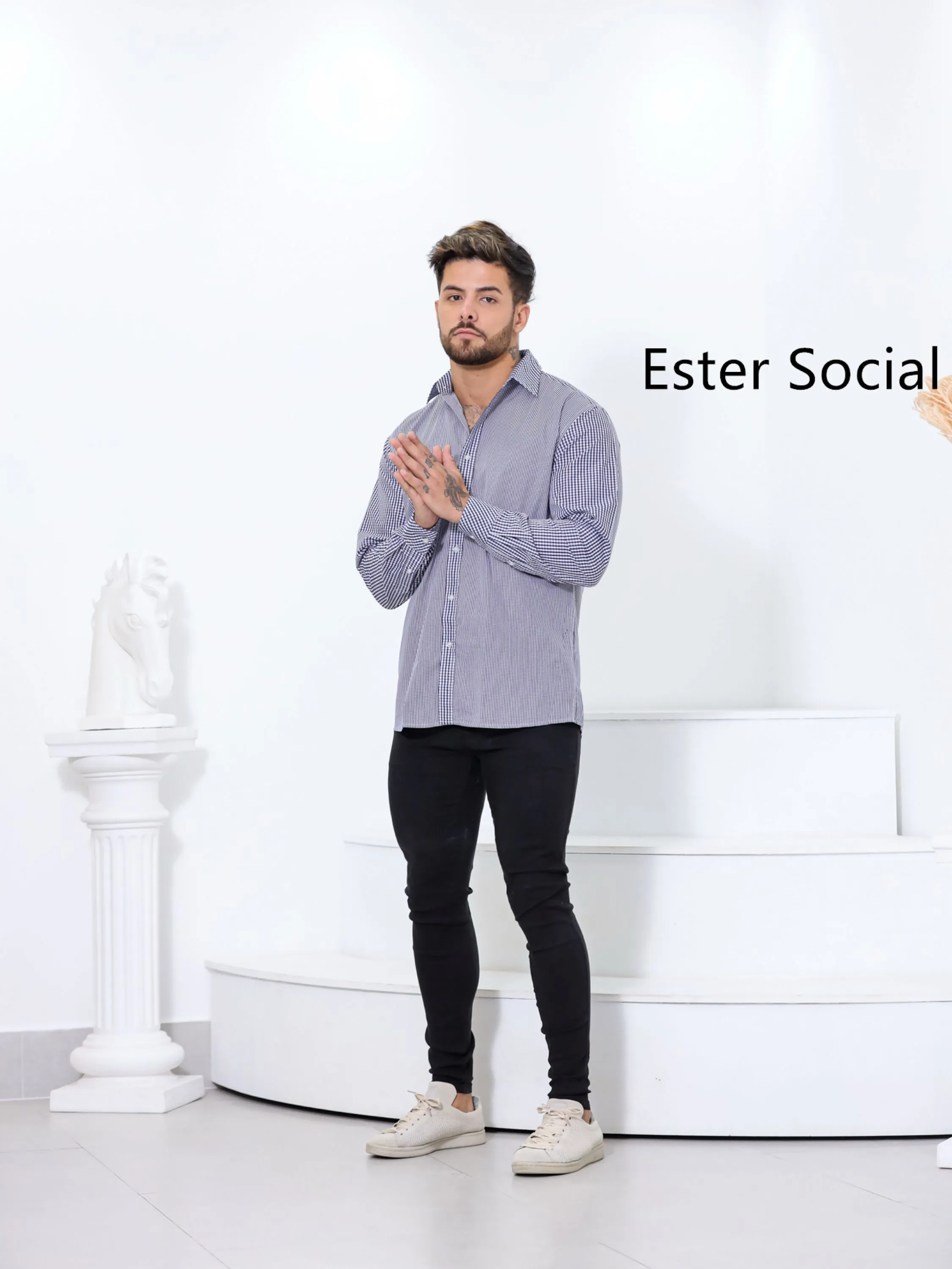 Camisa Social Xatez com 2 cores