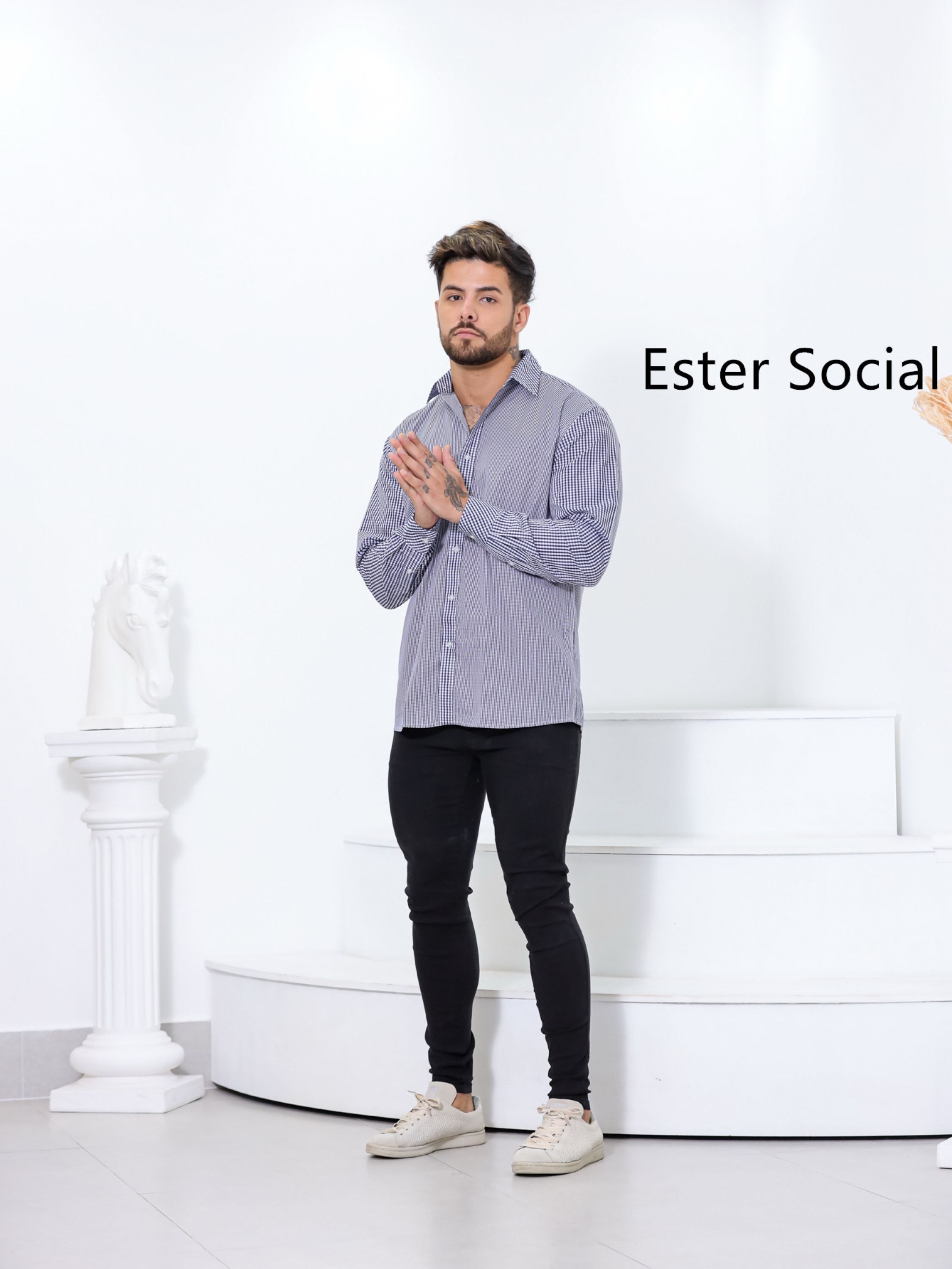 Camisa Social Xatez com 2 cores