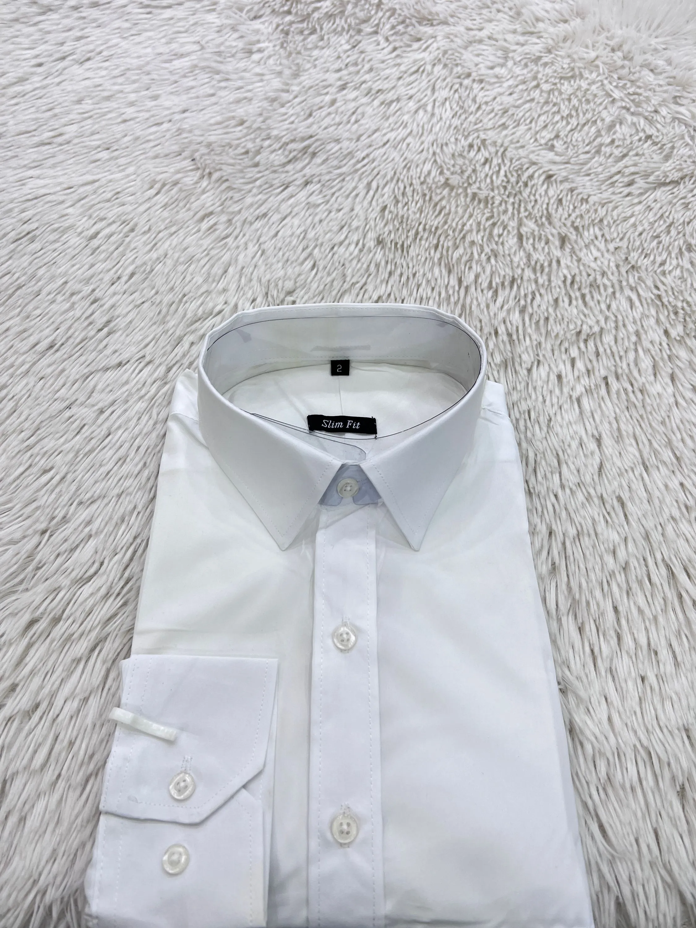 Camisa Social Masculina Lisa Branca material fino um pouco transparente Promoção Sem Troca - Estersocial