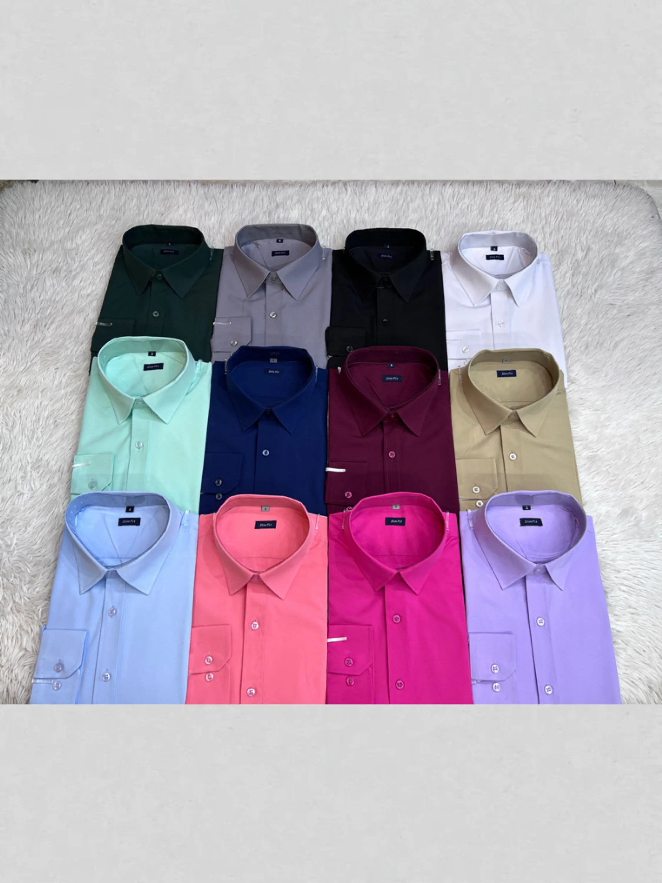 Camisa Social Masculina Lisa Com Elastano Slim Fit