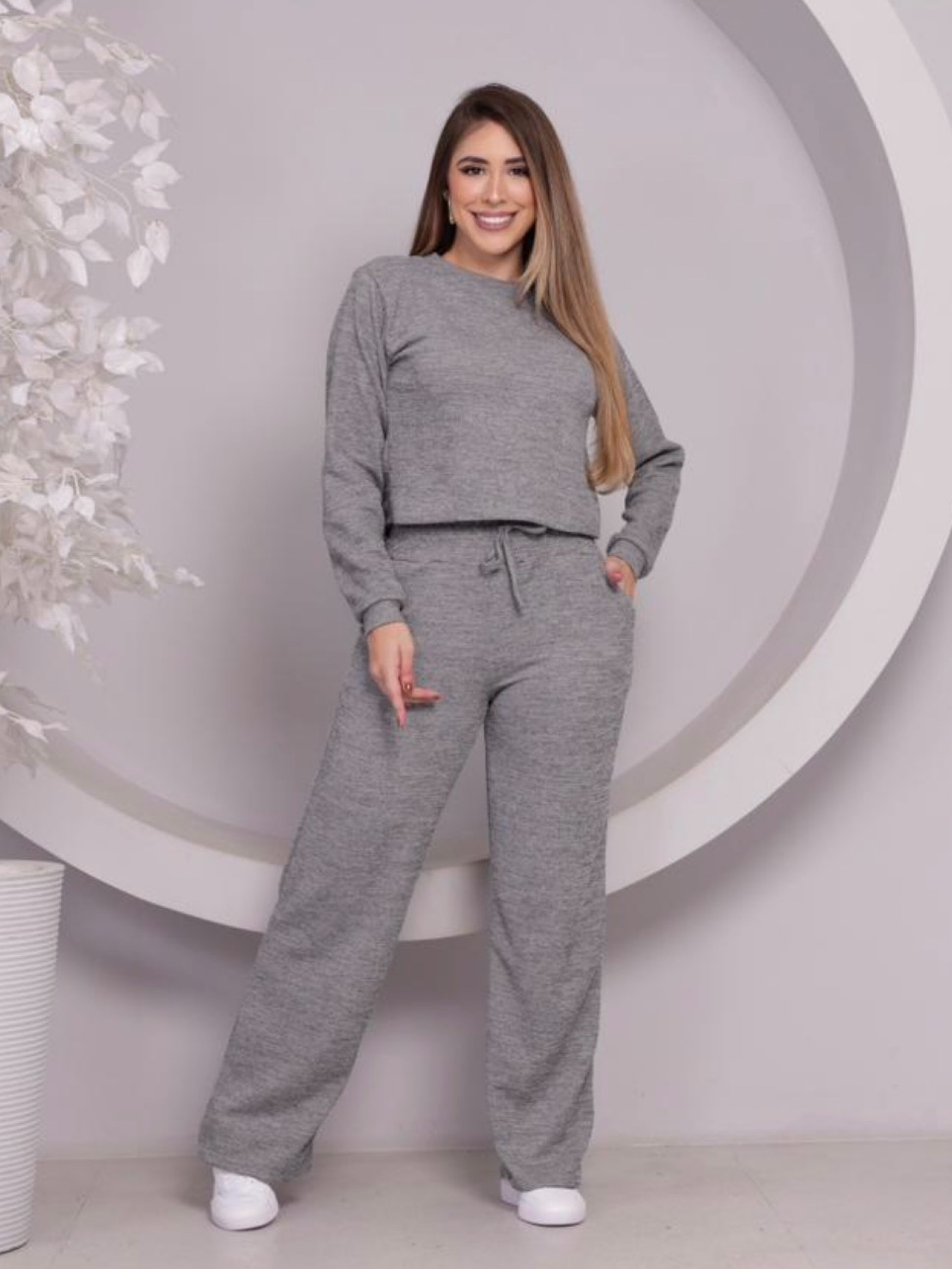 Conjunto Malha Rib LÍQUIDA INVERNO