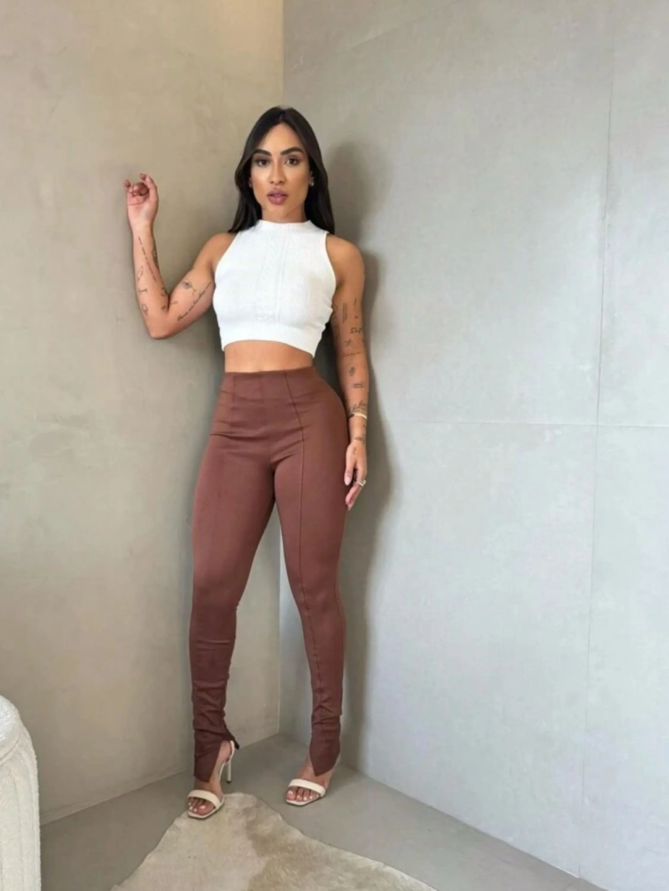 Calça Legging Zara Flanelada