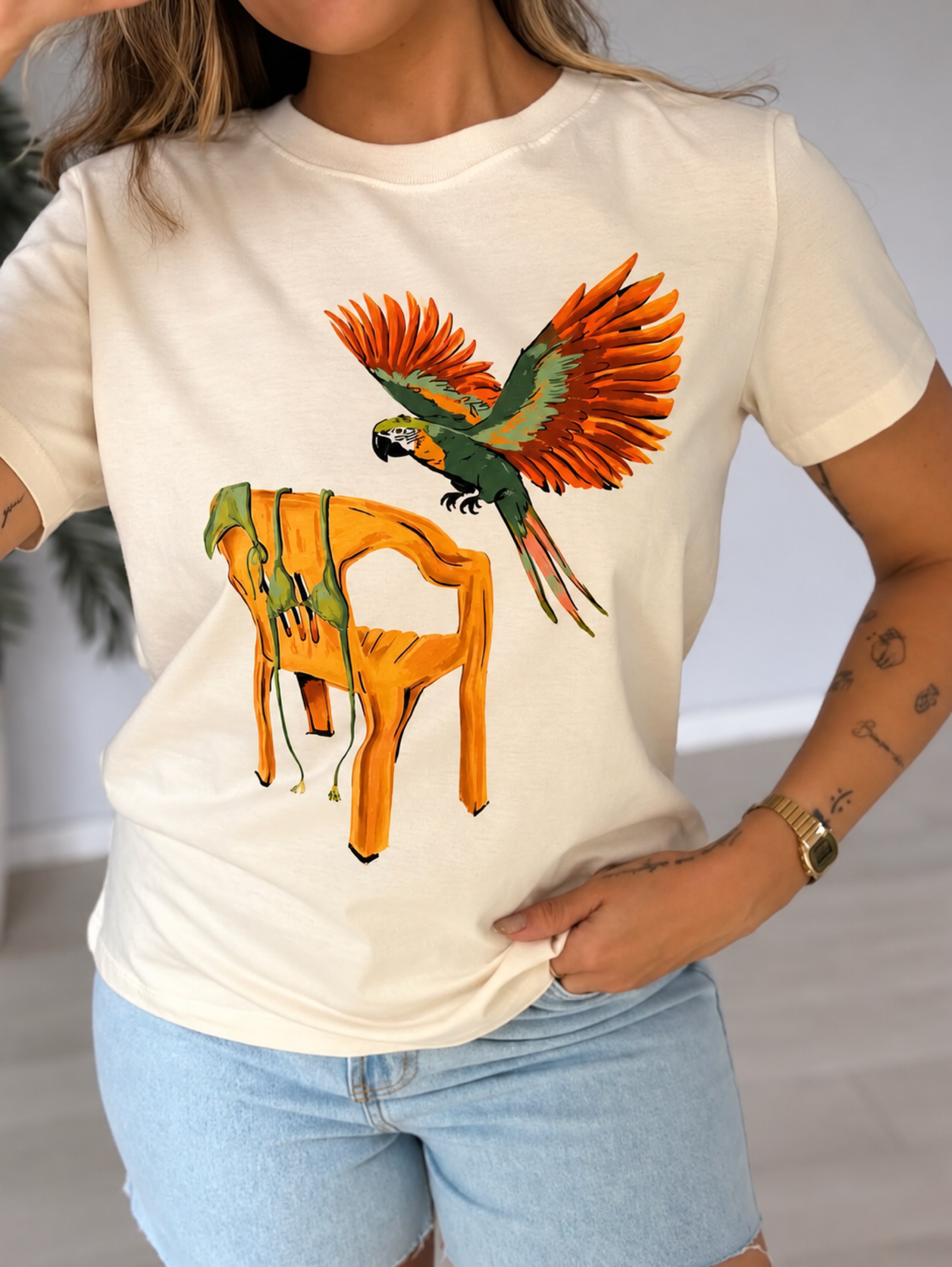 T-shirt viscolycra estampas inspiração farm
