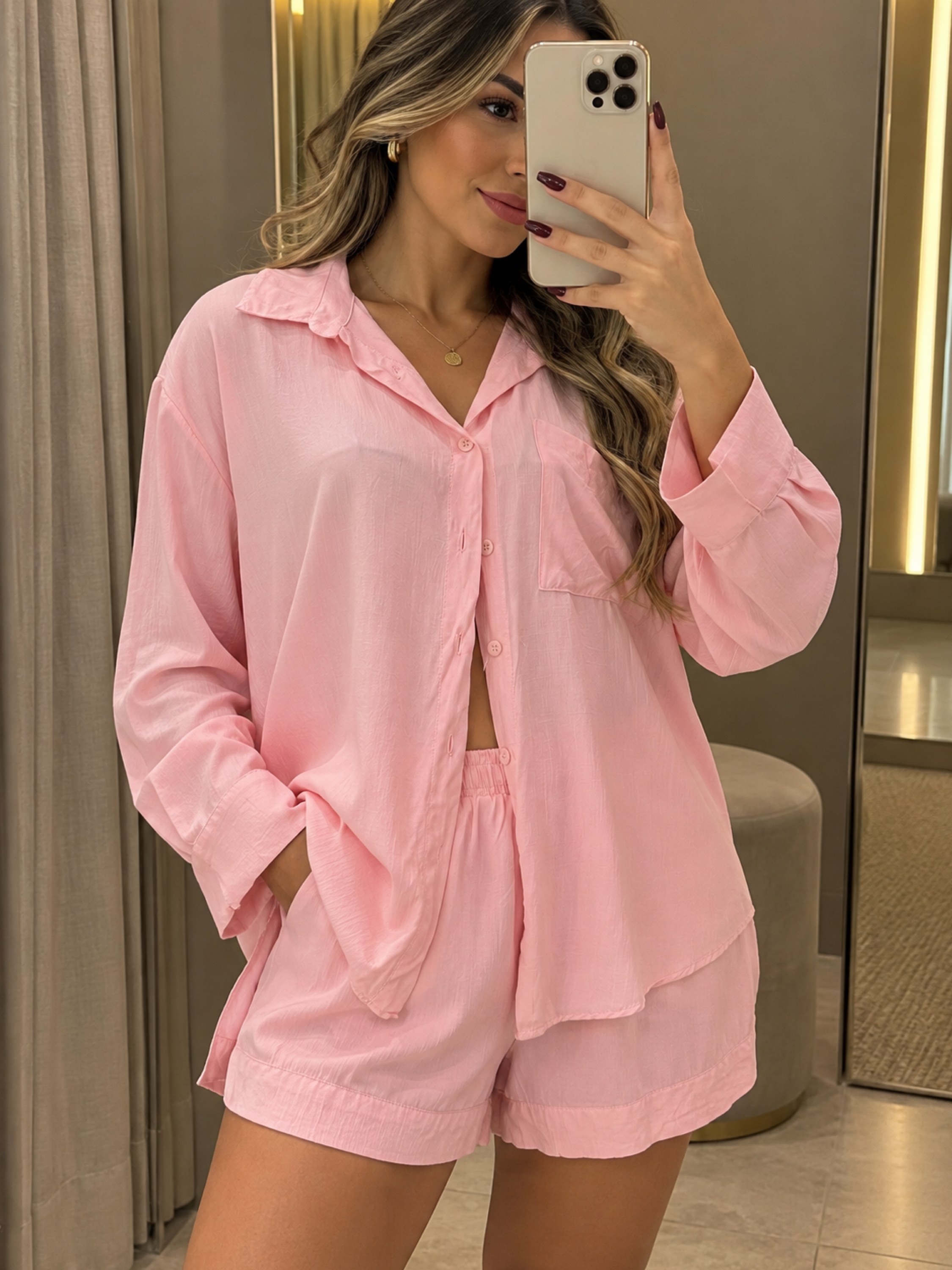 Conjunto Camisa manga longa + Short