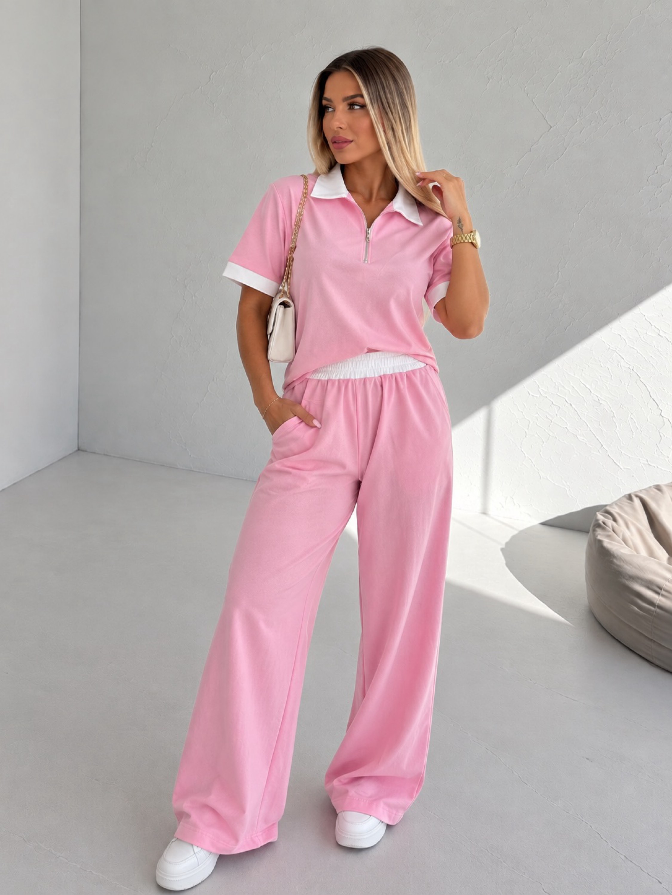 Conjunto Bicolor polo + pantalona