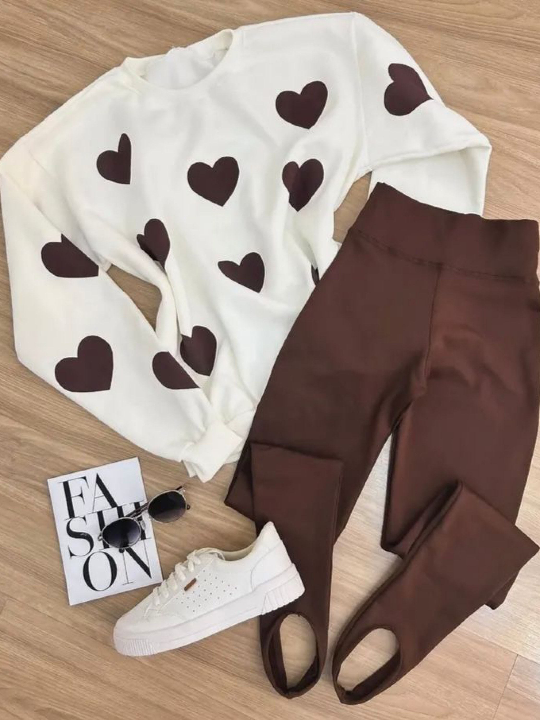 Legging flanelada térmica pezinho