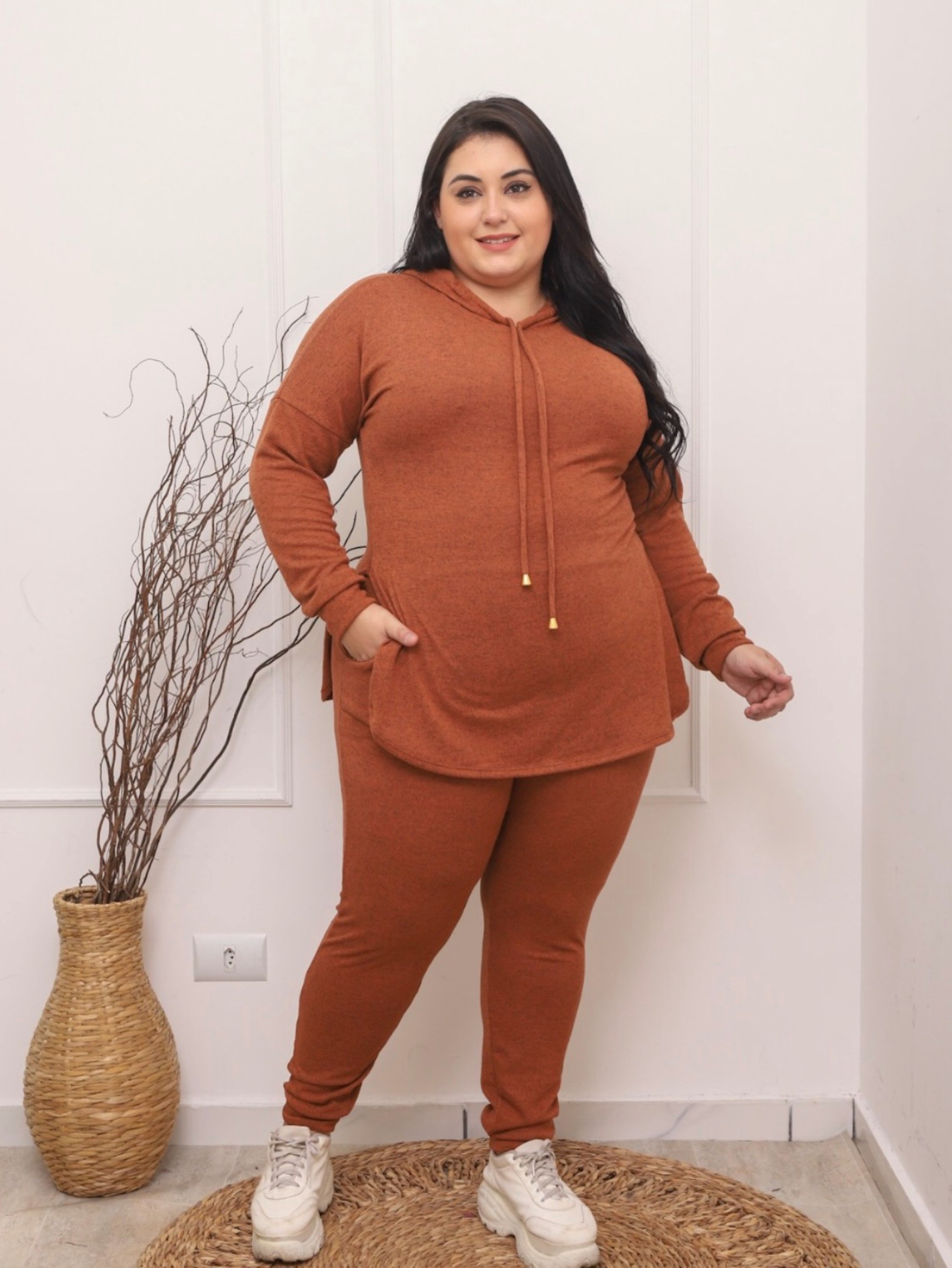 Conjunto Capuz Lanzinha Plus Líquida Inverno