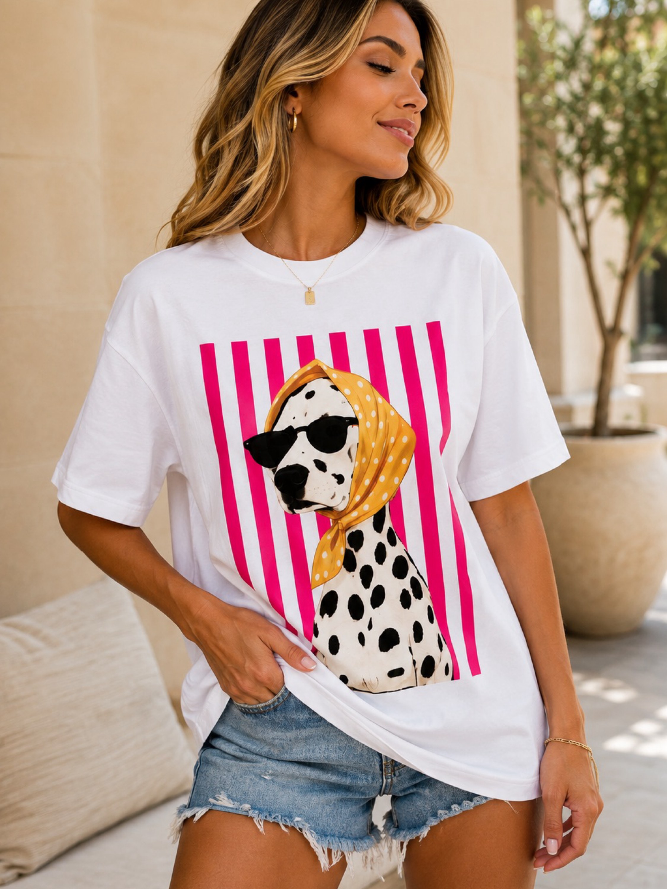 T-shirt Pet Dálmata TENDÊNCIA PRIMAVERA VERÃO