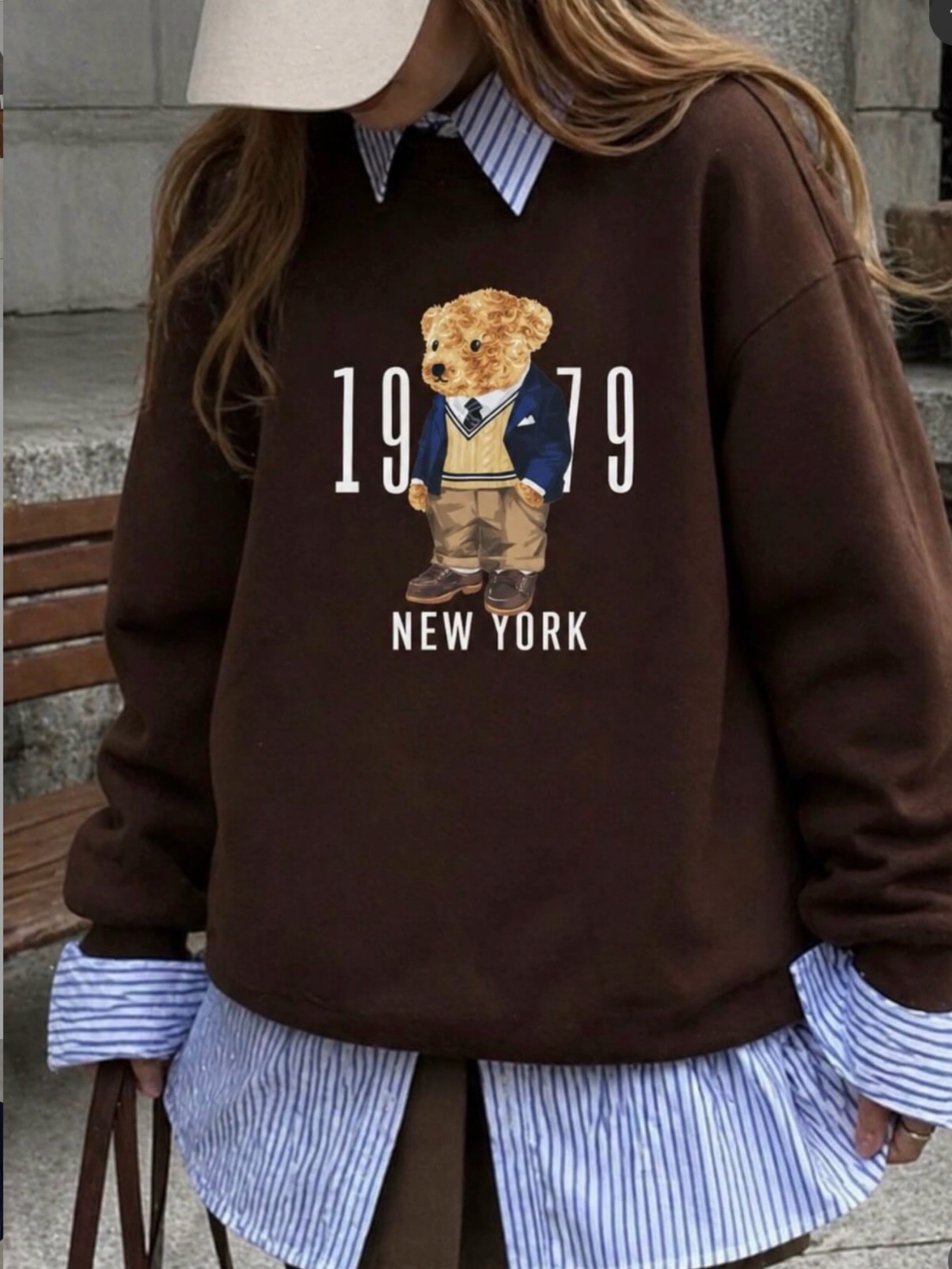 Blusa Moletom Inverno manga longa Urso