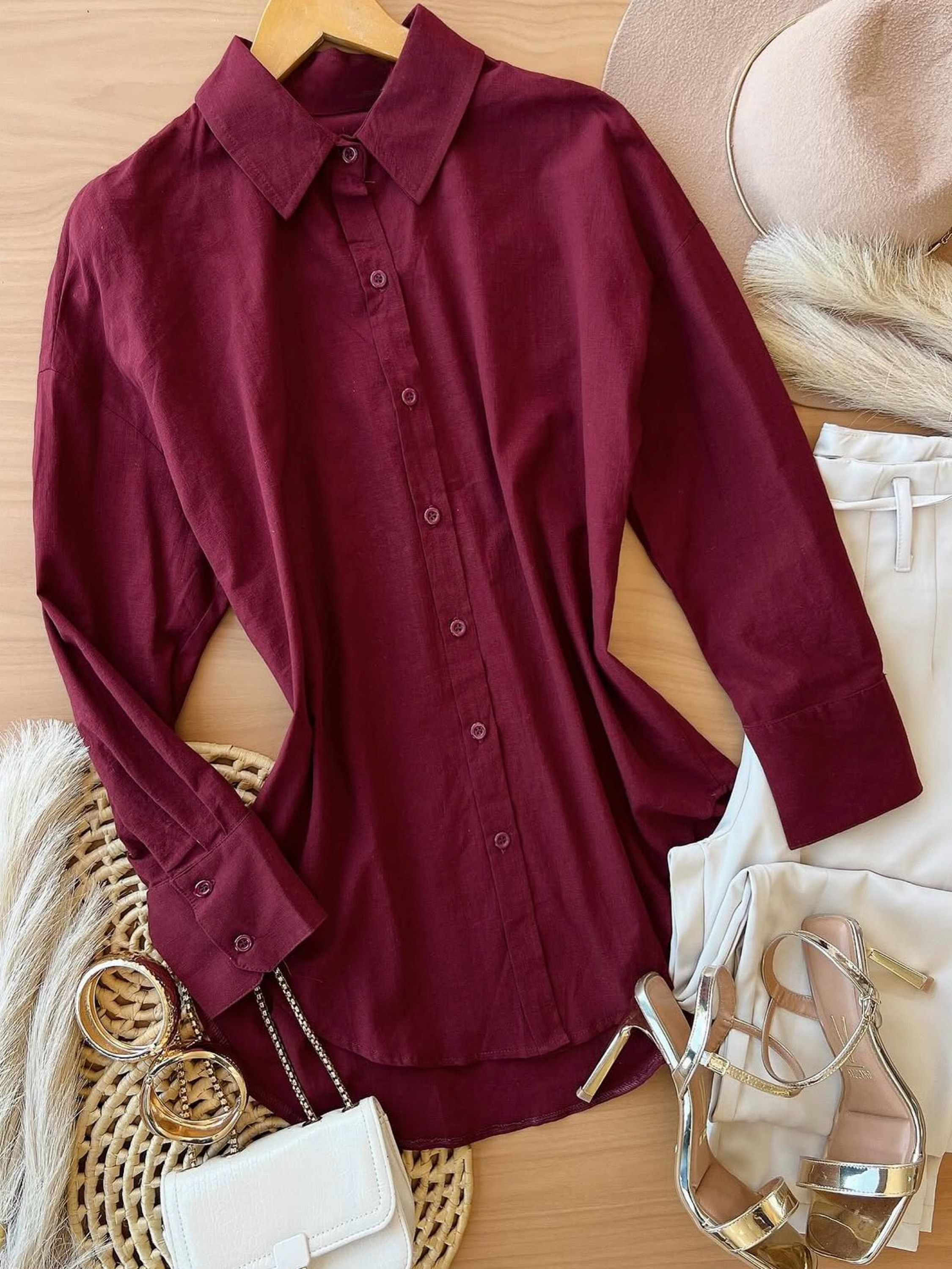 Camisa social  viscolinho