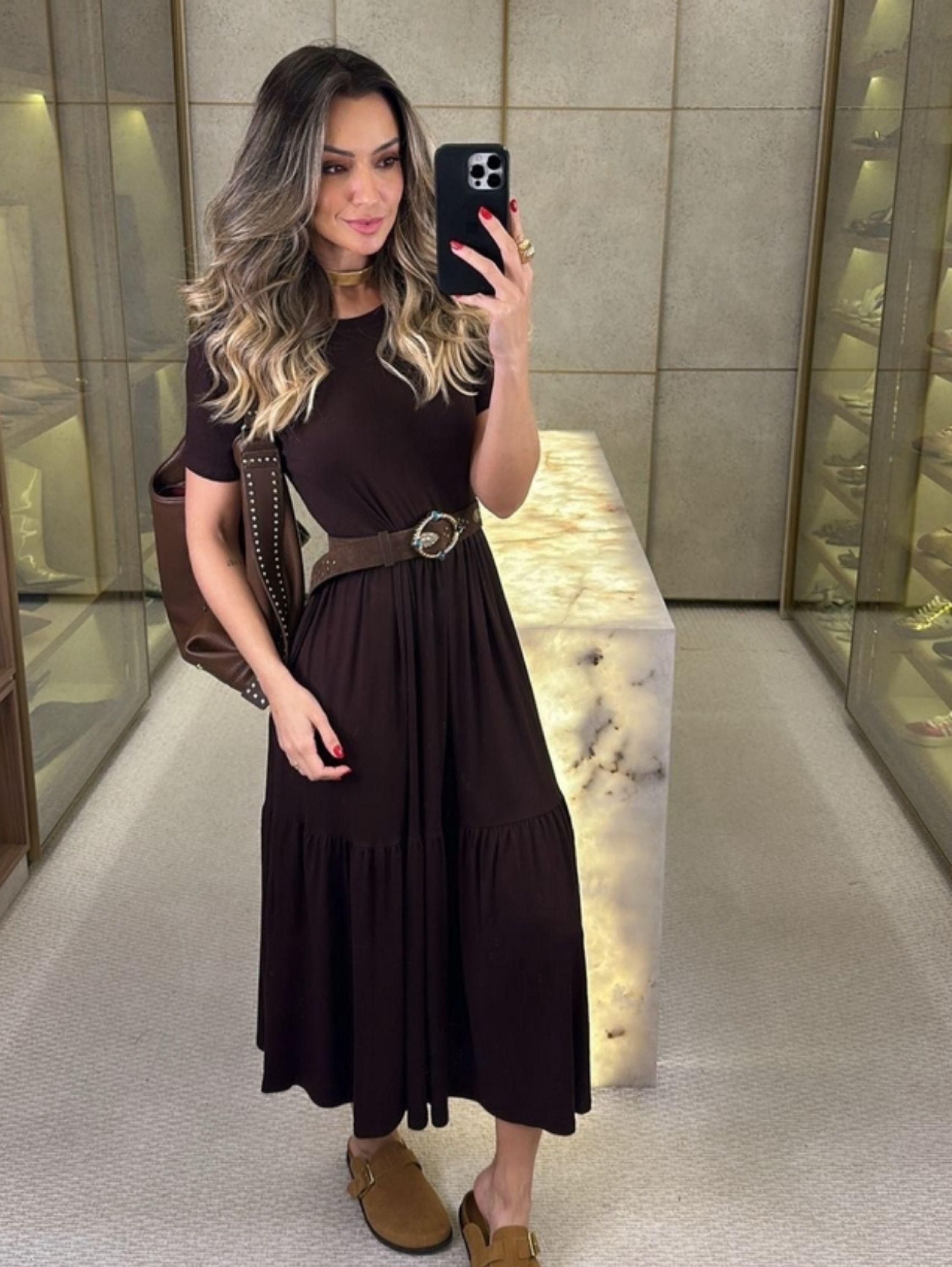 Vestido longo viscolycra