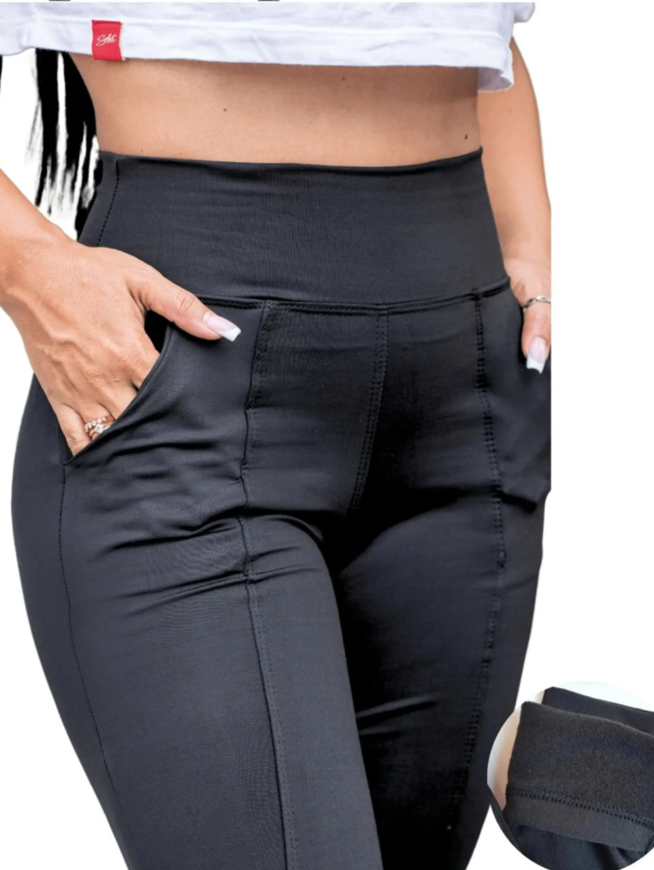 Calça Legging Peluciada com bolso