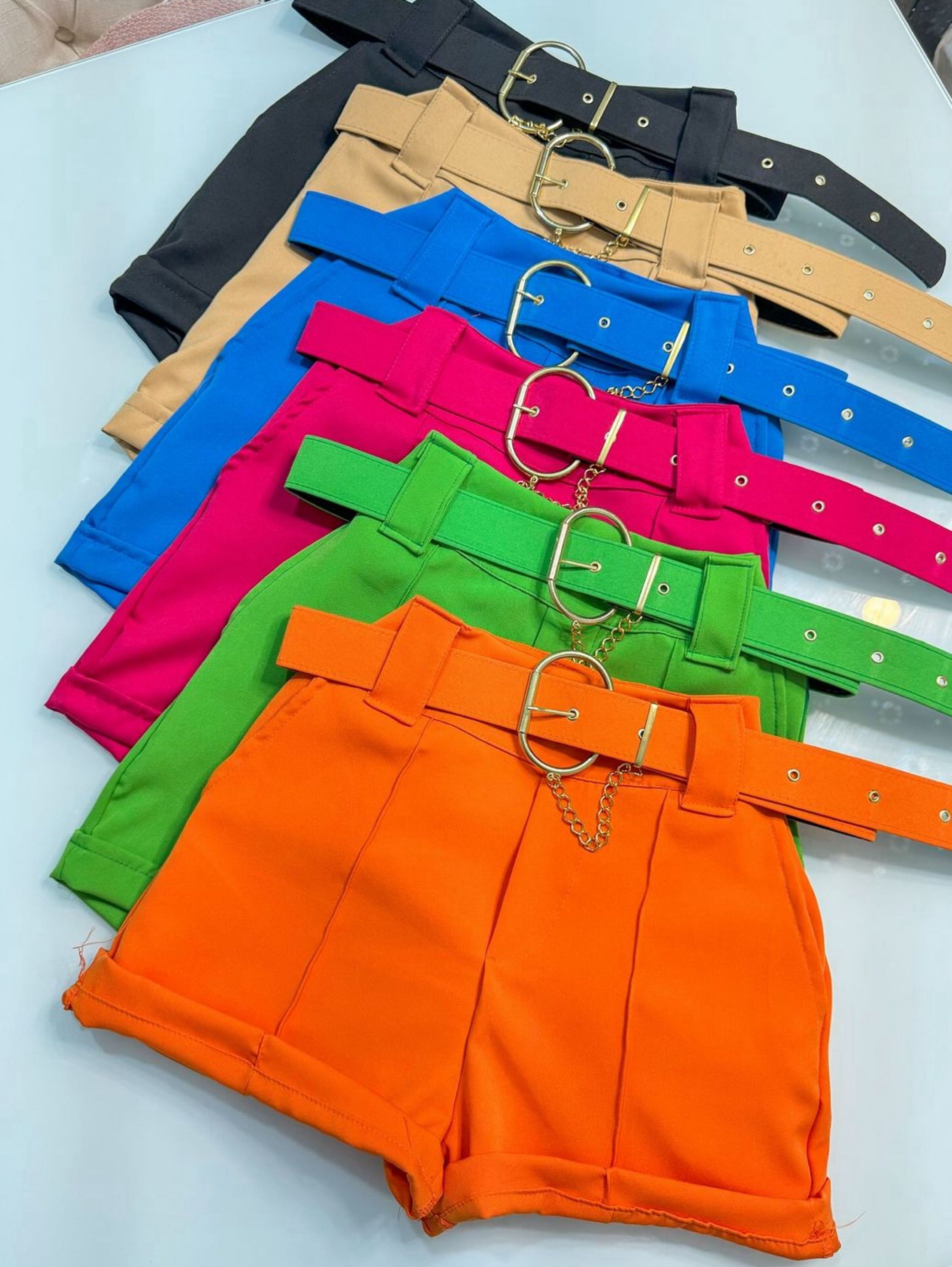 Short Alfaiataria Cinto Encapado