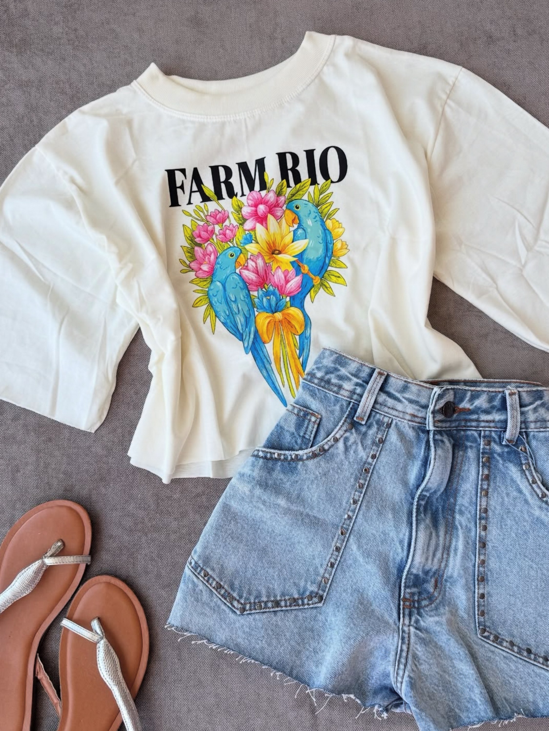 Croped Algodão Farm Rio