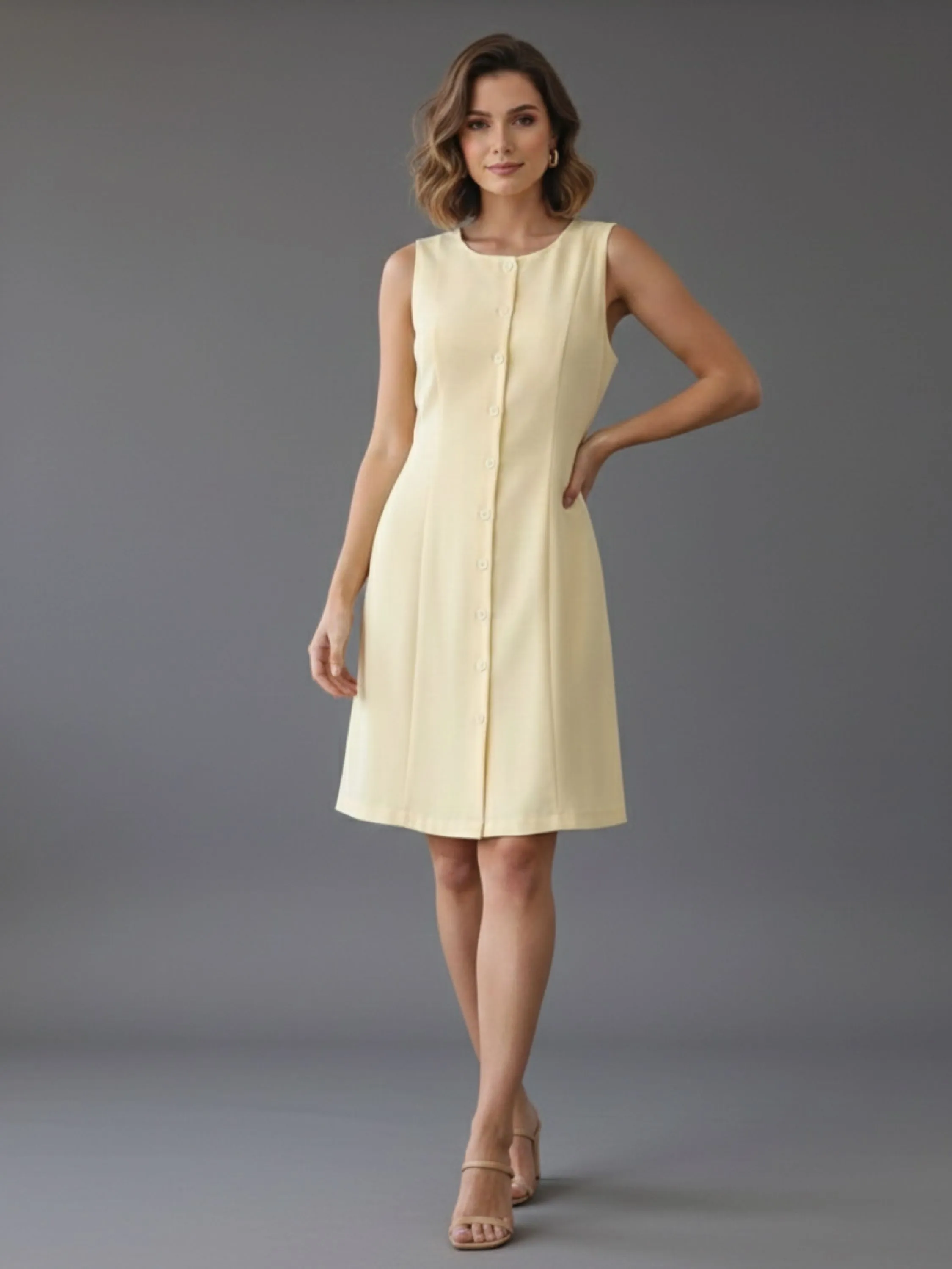 Vestido Marrant com Botões look verão