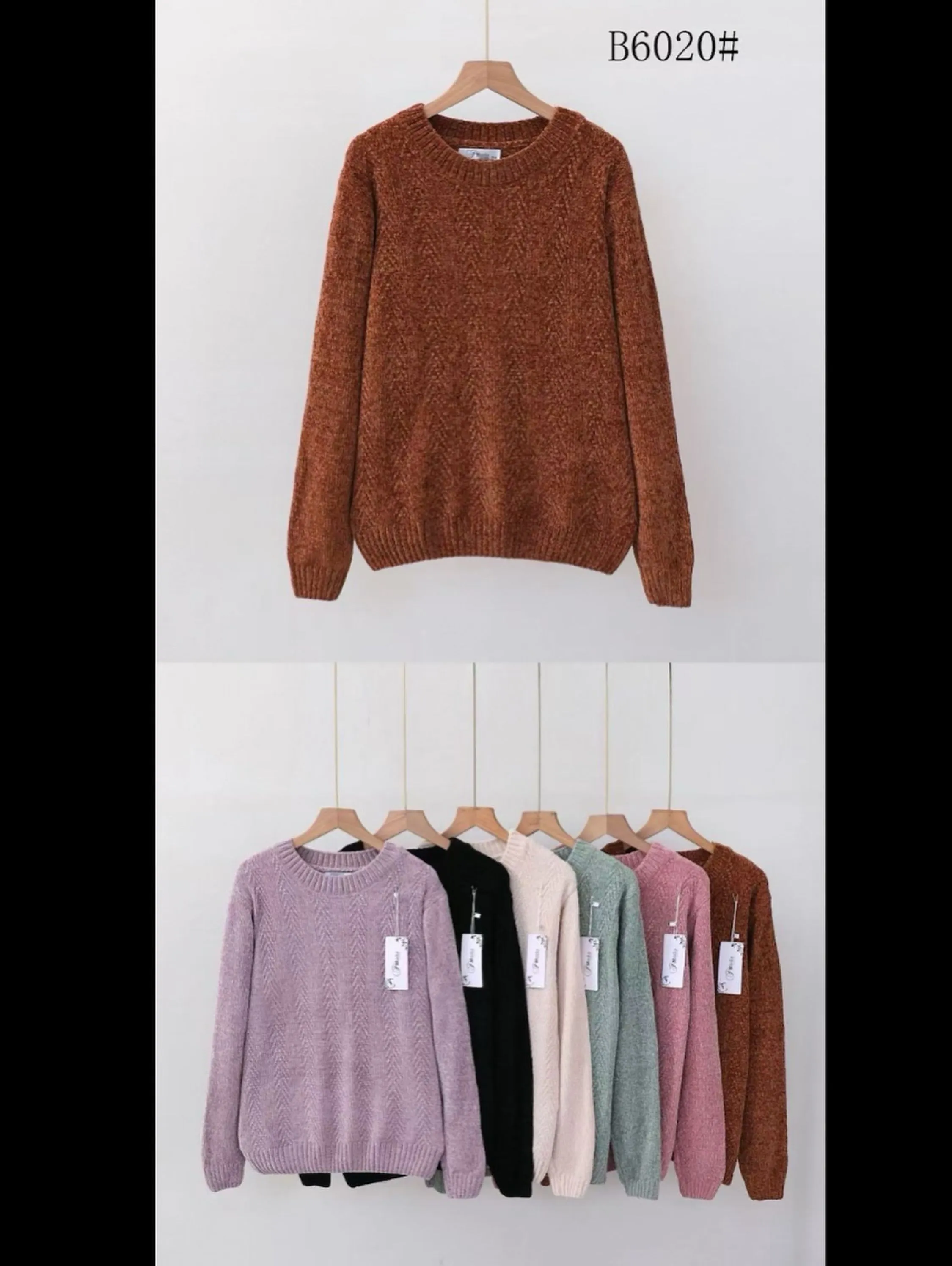 Blusa chenille importado fashion look inverno #6020
