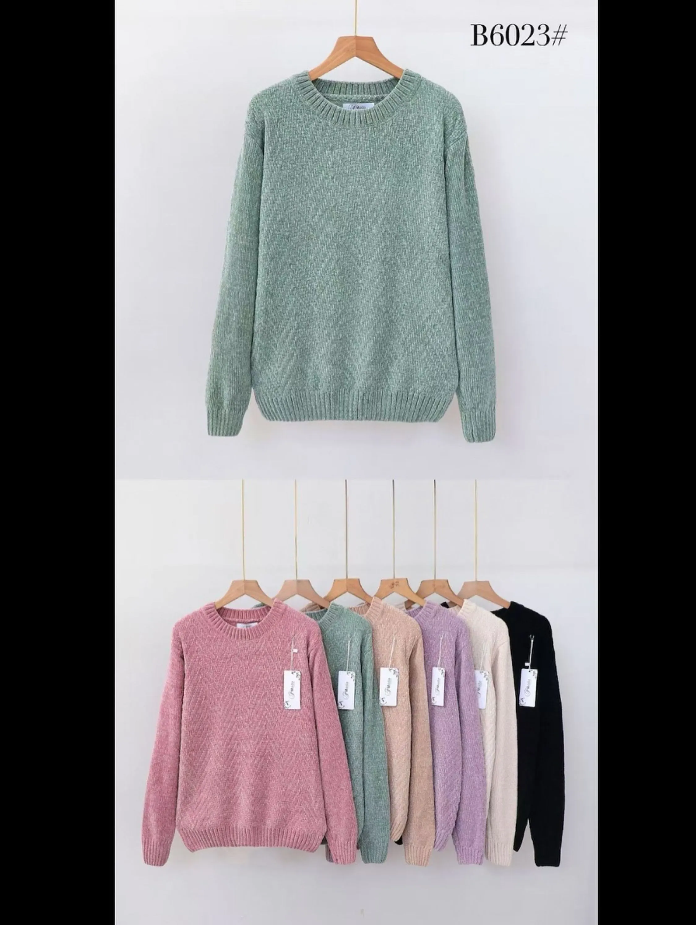 Blusa chenille importado fashion look inverno #6023