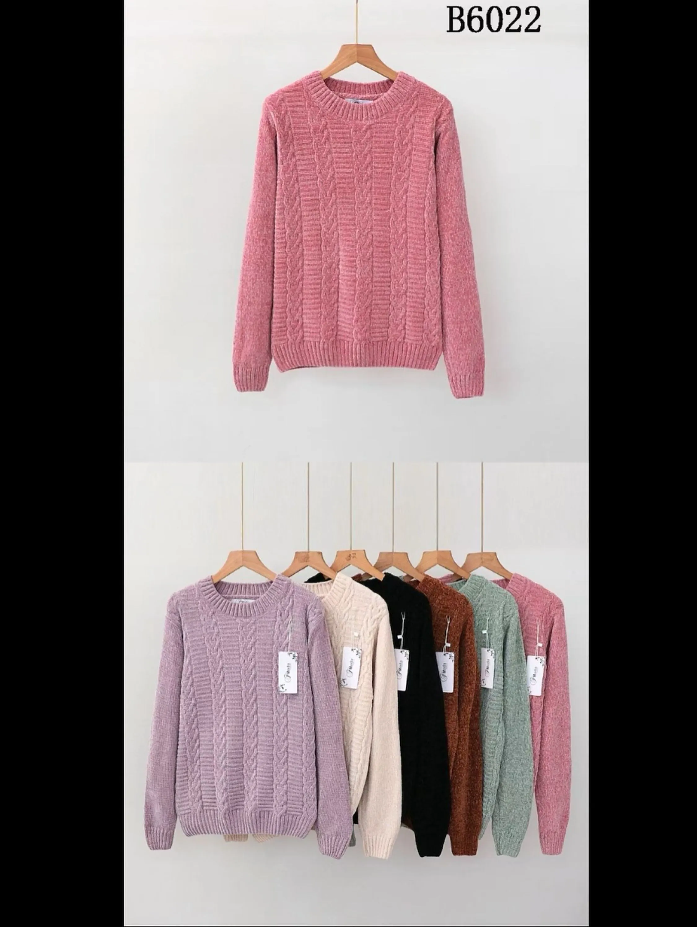 Blusa chenille importado fashion look inverno #6022