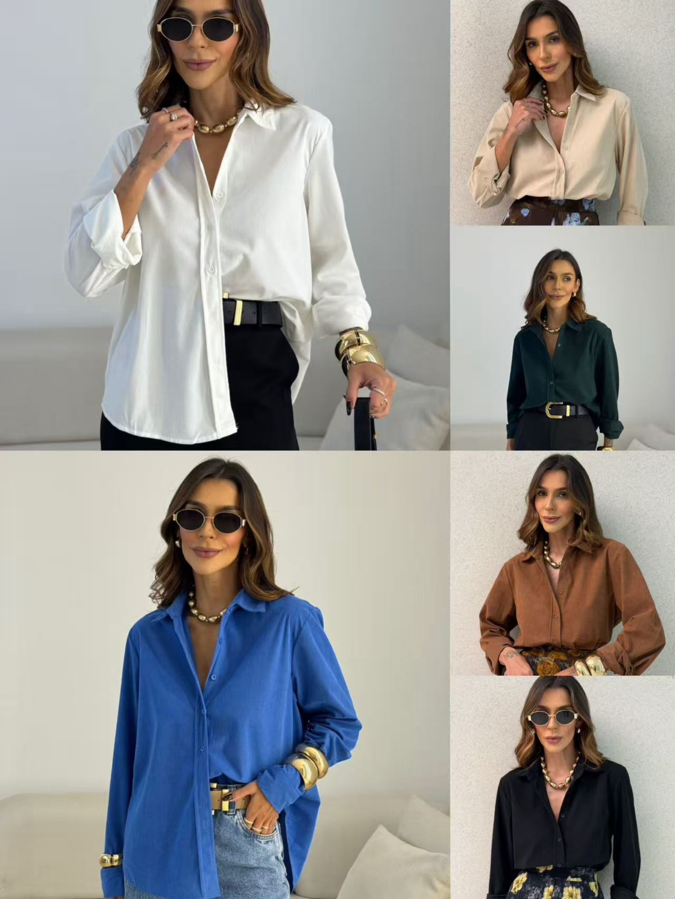 Camisa Feminina de Cotelê - Elegância Casual, Várias Cores