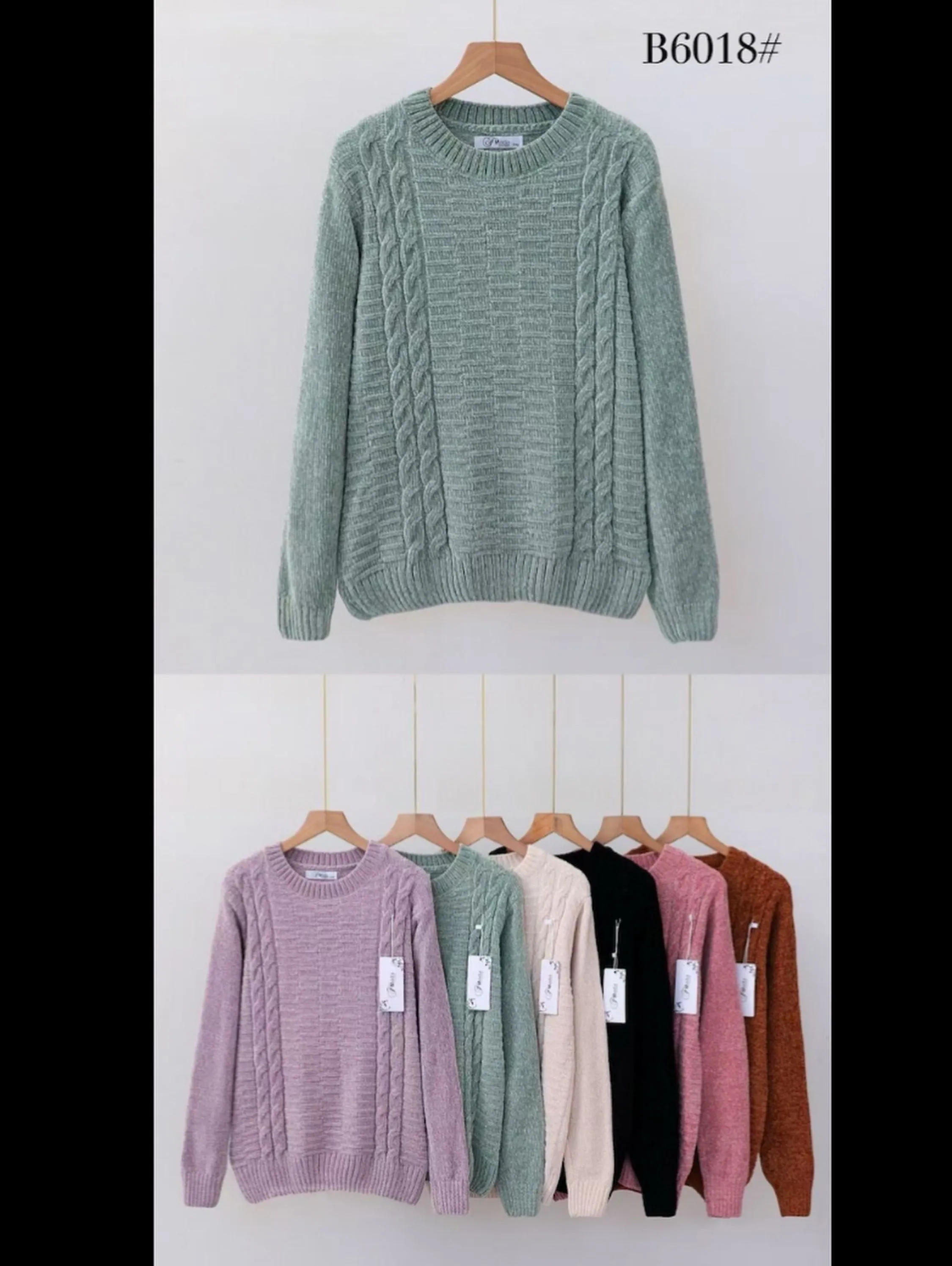 Blusa chenille importado fashion look inverno #6018