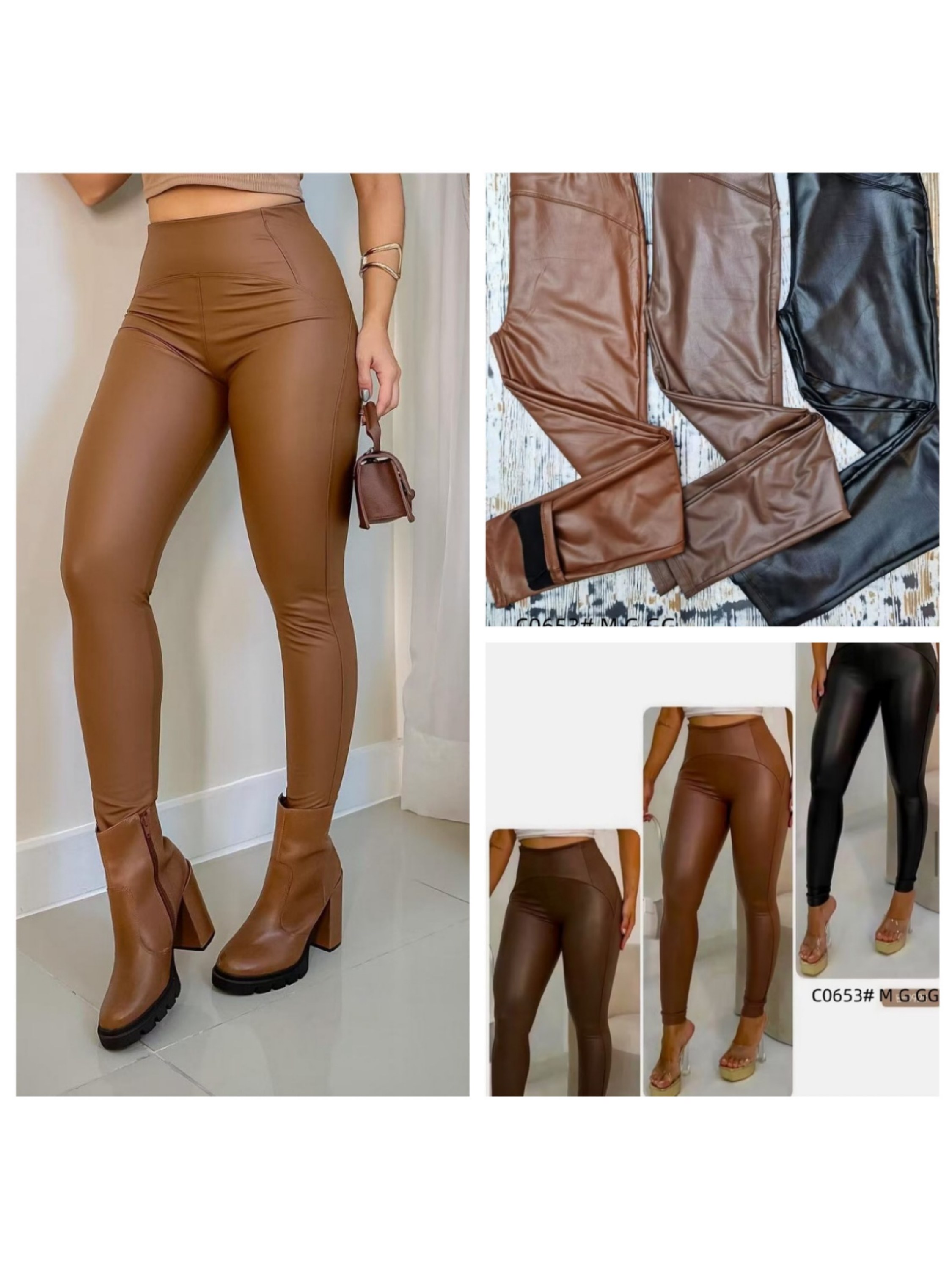 Look Impecável! Calça Resinada Skinny