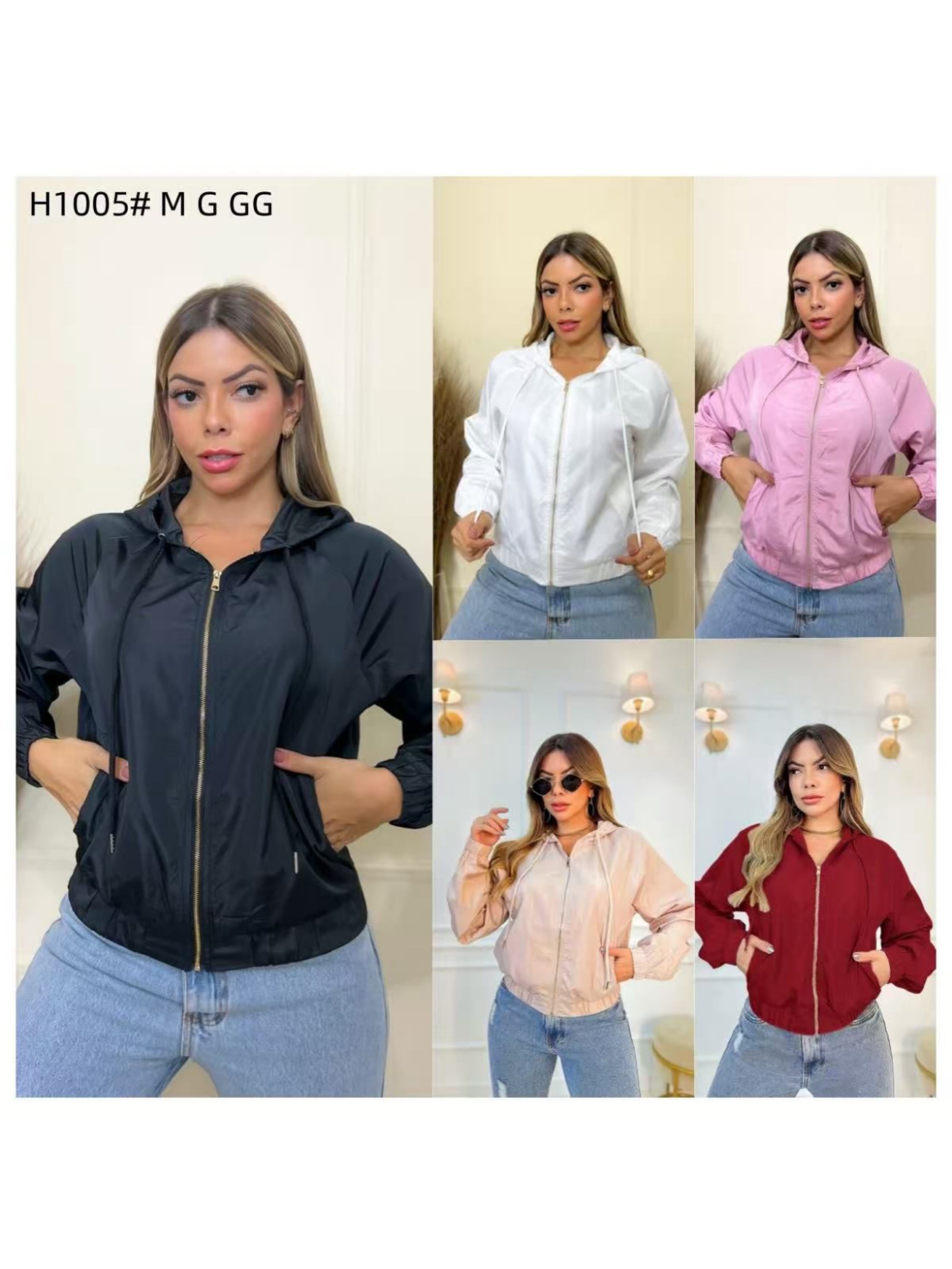 Jaqueta Corta-Vento com Capuz e Zíper - Leve e Estilosa