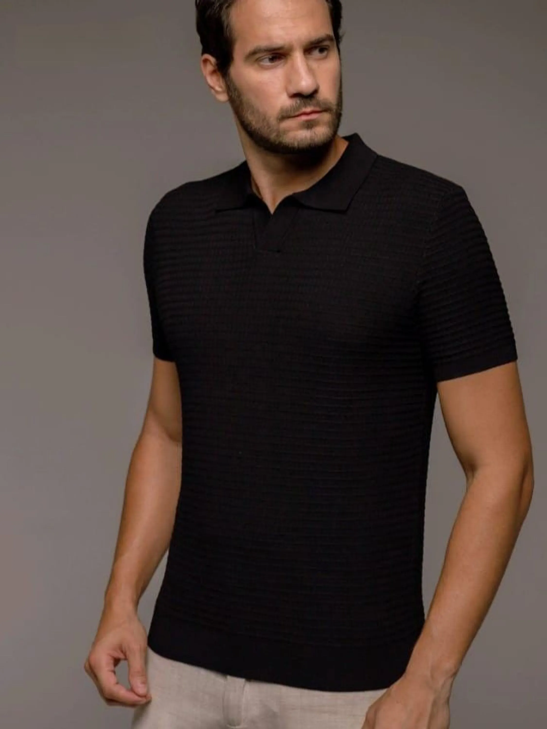 Camisa Polo decote V REF:31104