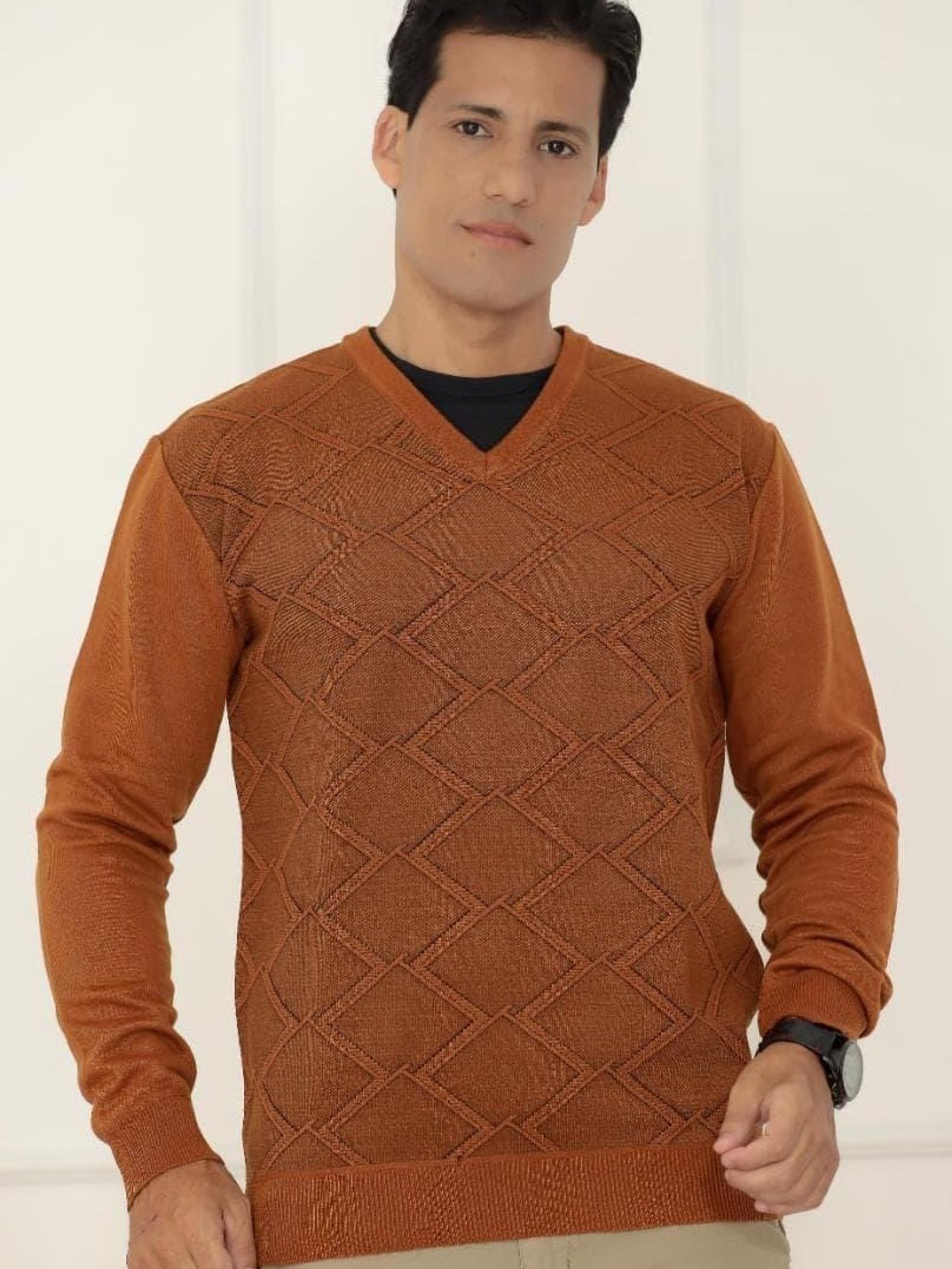 Suéter gola V REF:592054