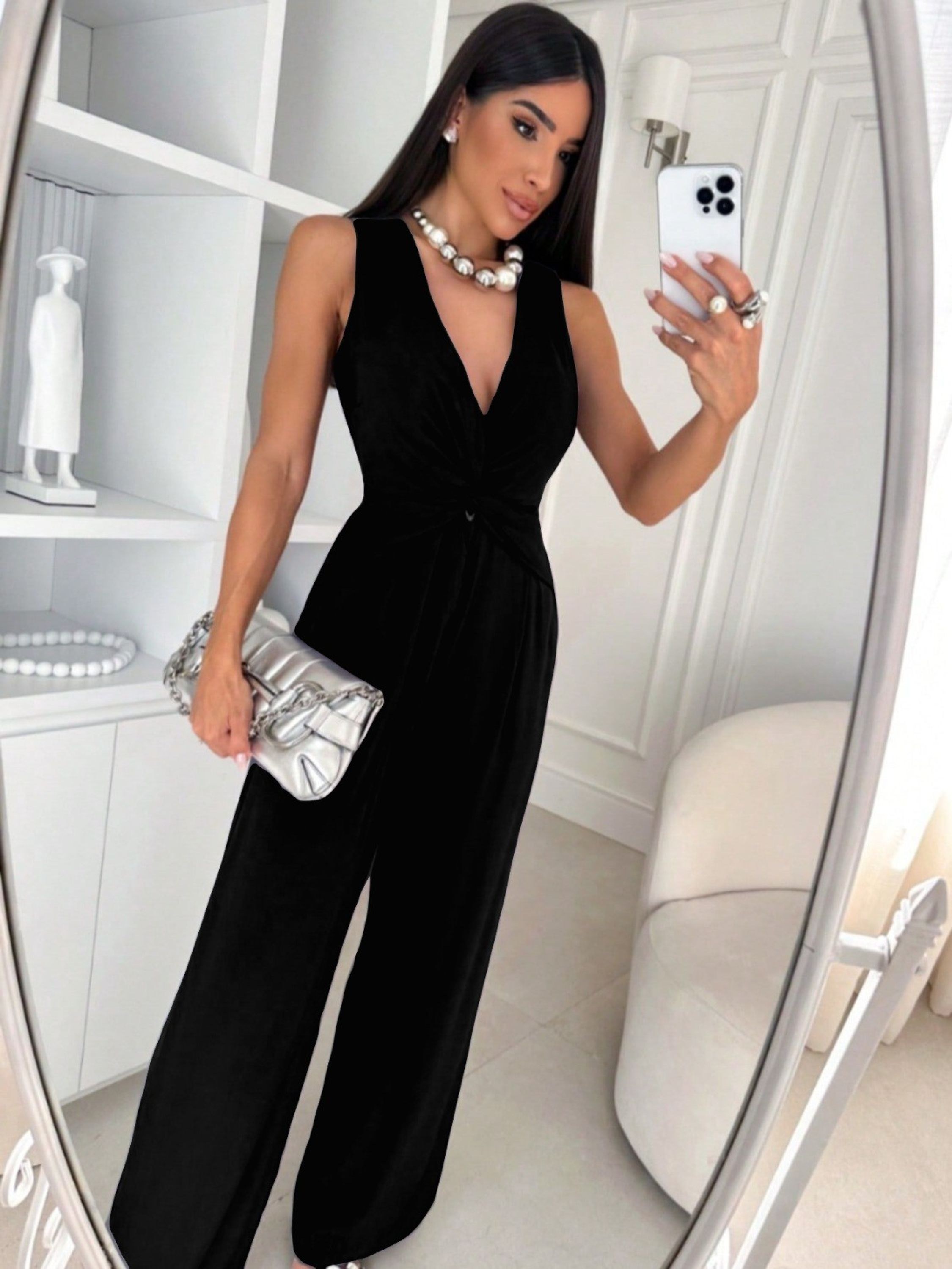 Macacão Feminino Pantalona Liso Cod: 204