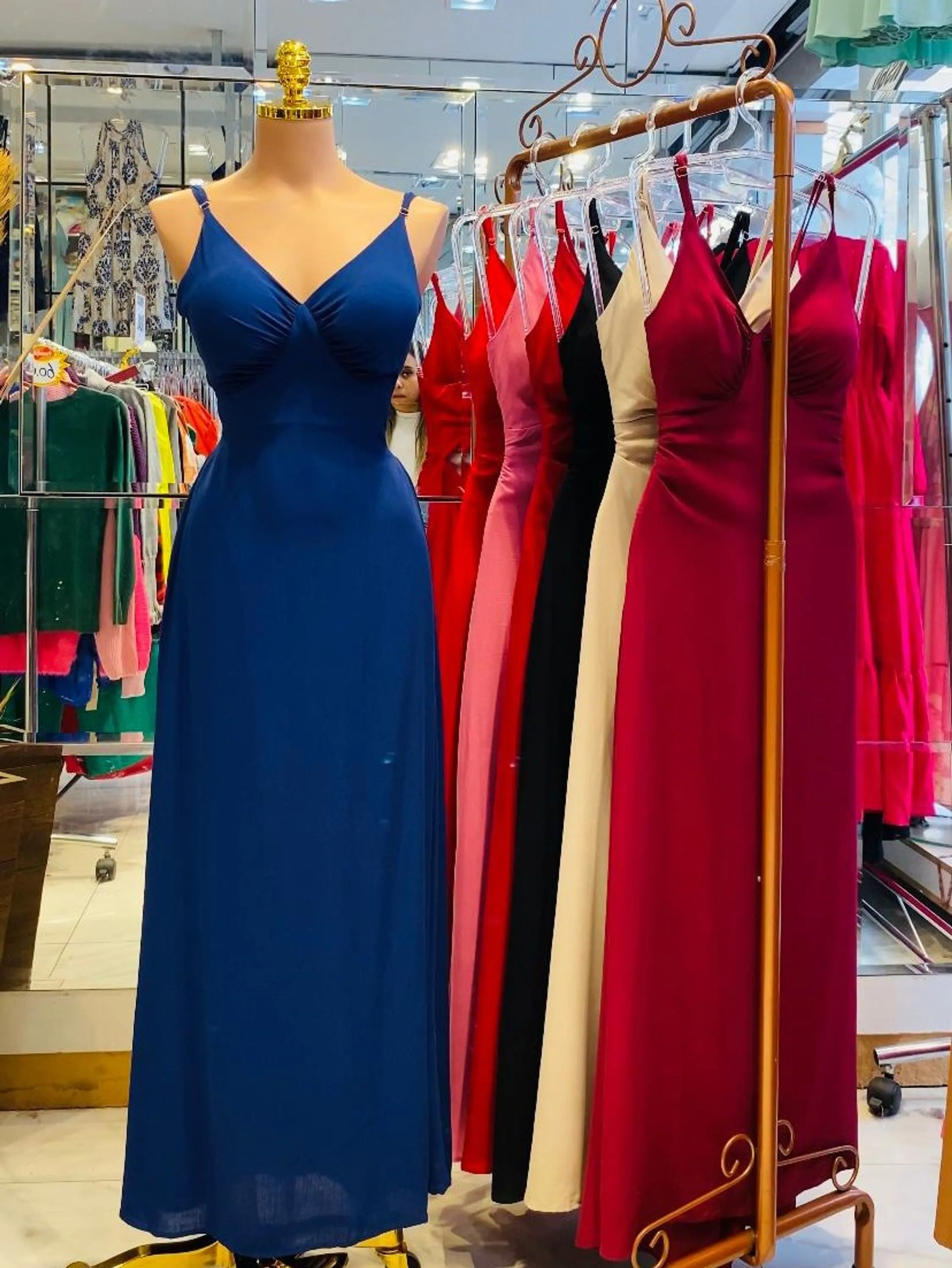 Vestido longo Costas de Amarrar Cod: 254 liso
