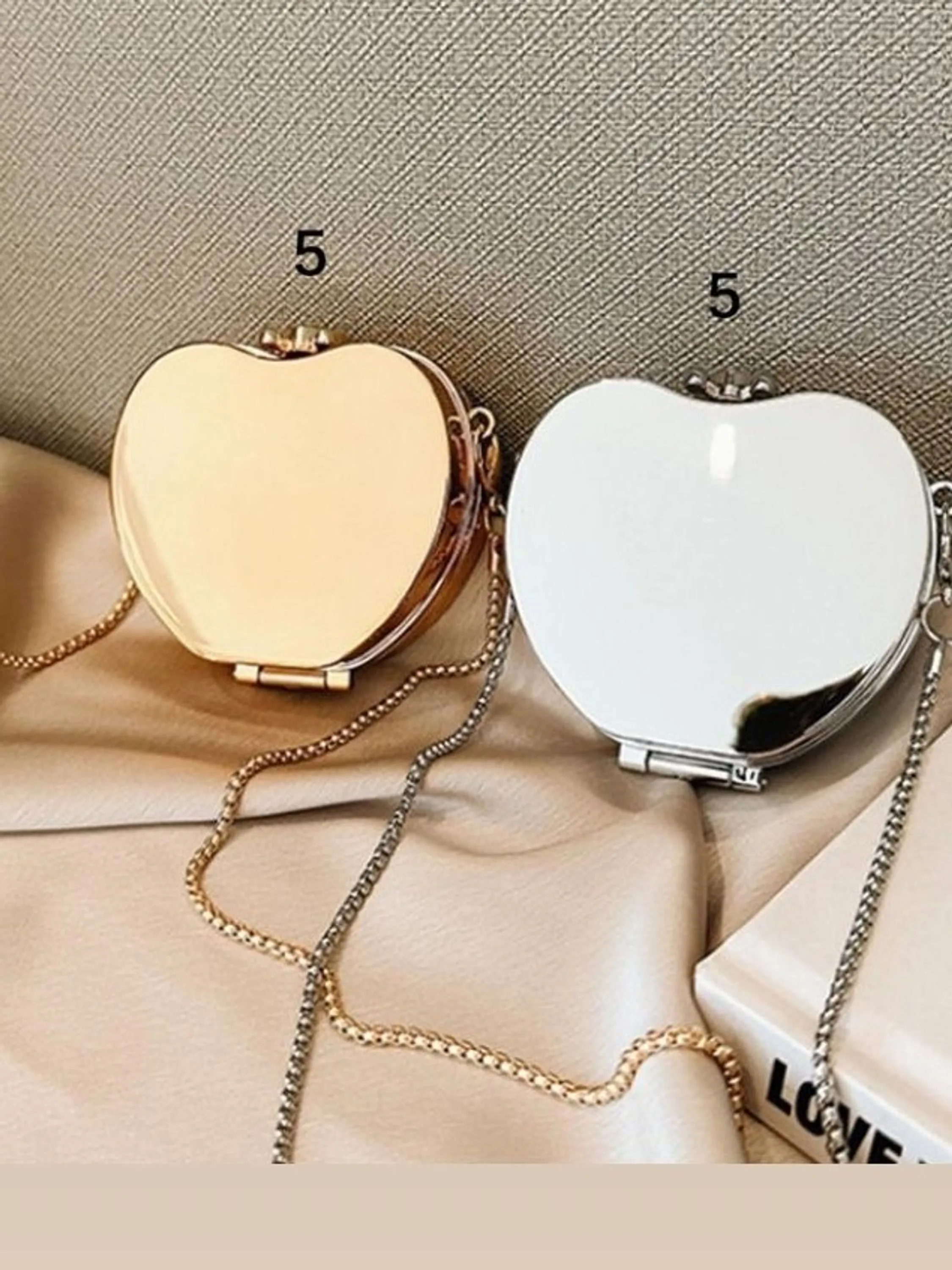 Bolsa Clutch Metálica Lisa Maçã