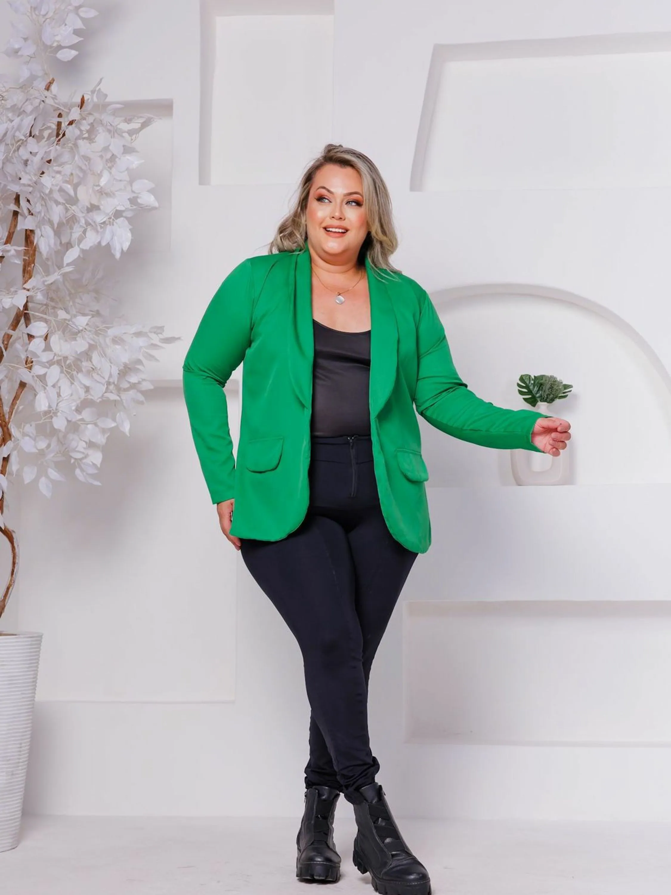 Blazer Plus Size Xailé ⭐