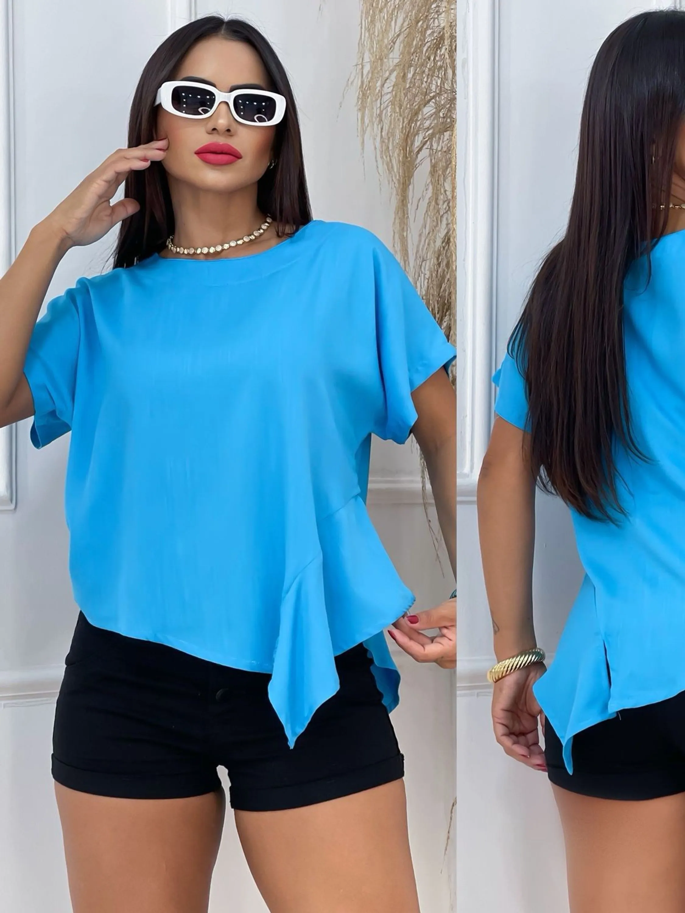 Blusa viscolinho estilosa