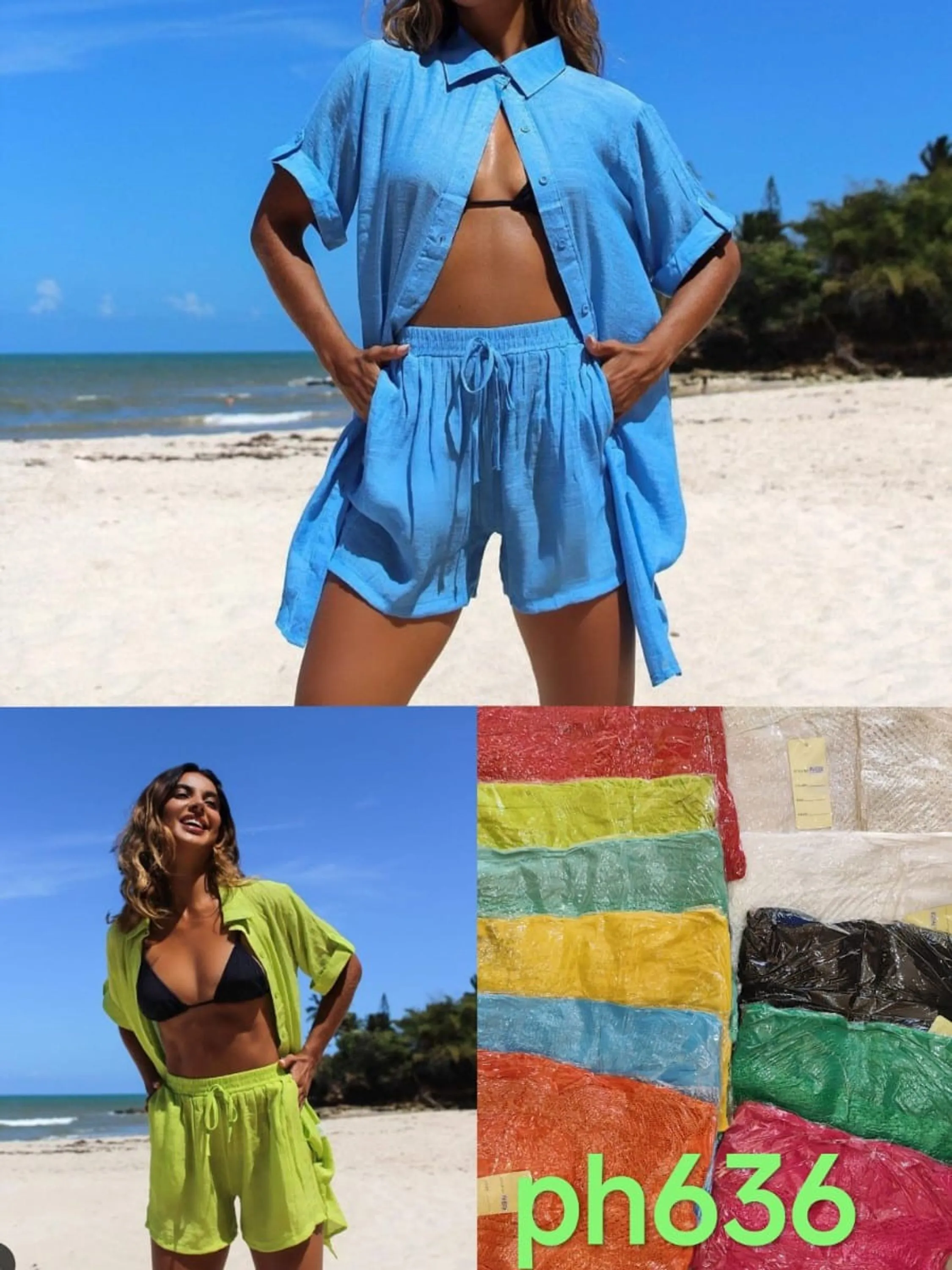 Camisa comjunto de praia 636