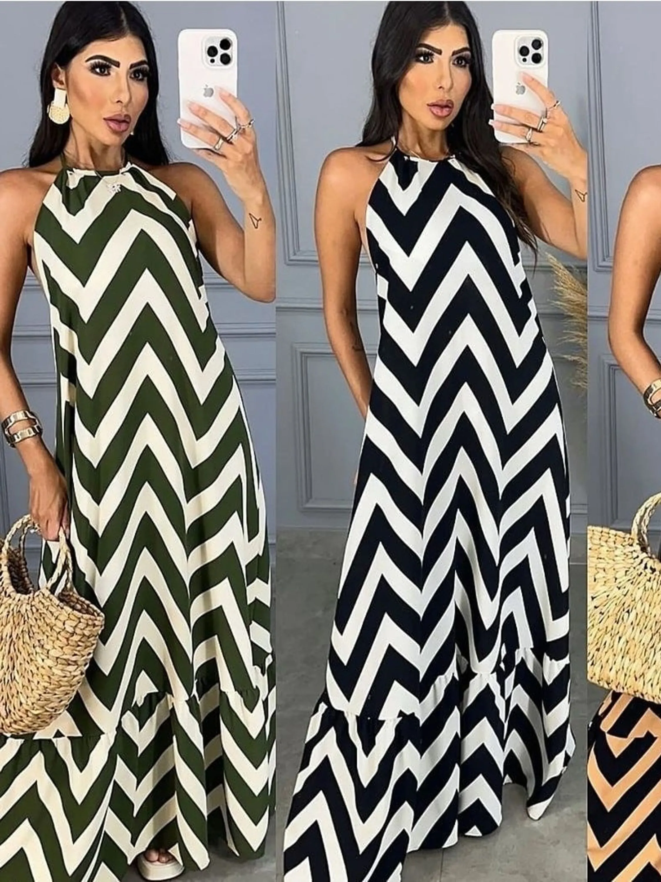 Vestido zig zag