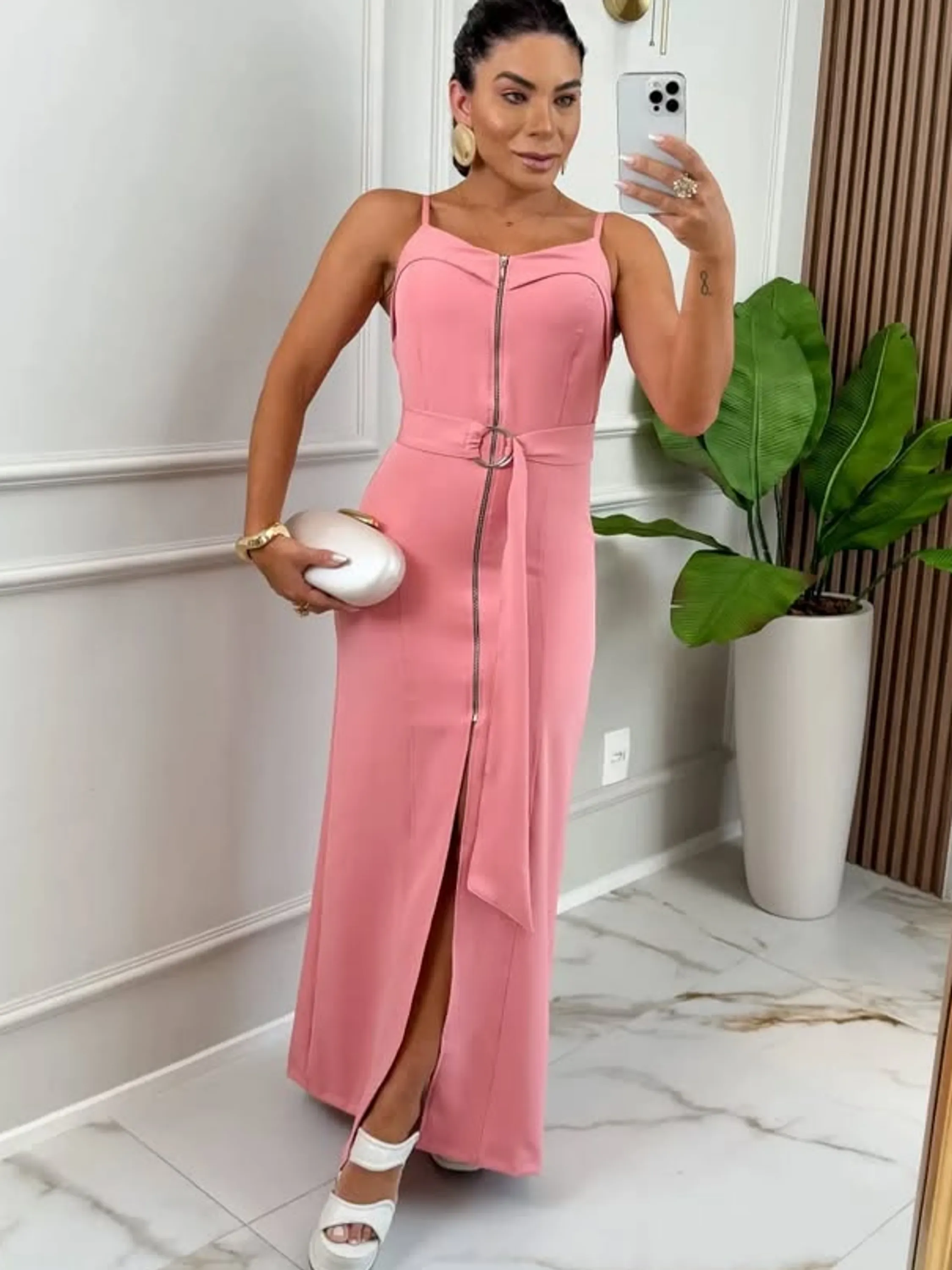 Vestido Longo de Alcinha com Zíper ⭐