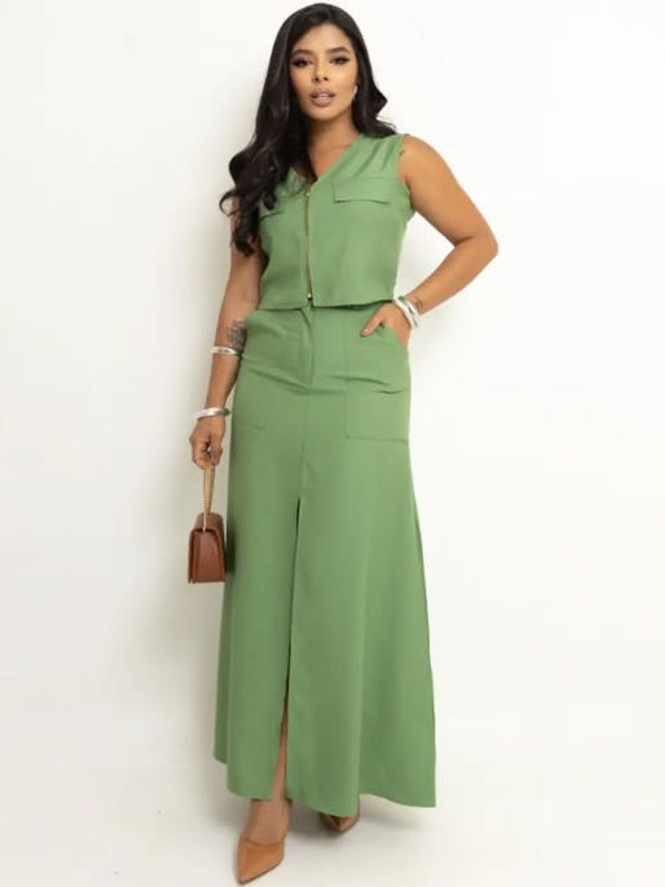 Conjunto Feminino Saia Longa Sensorial ⭐✨