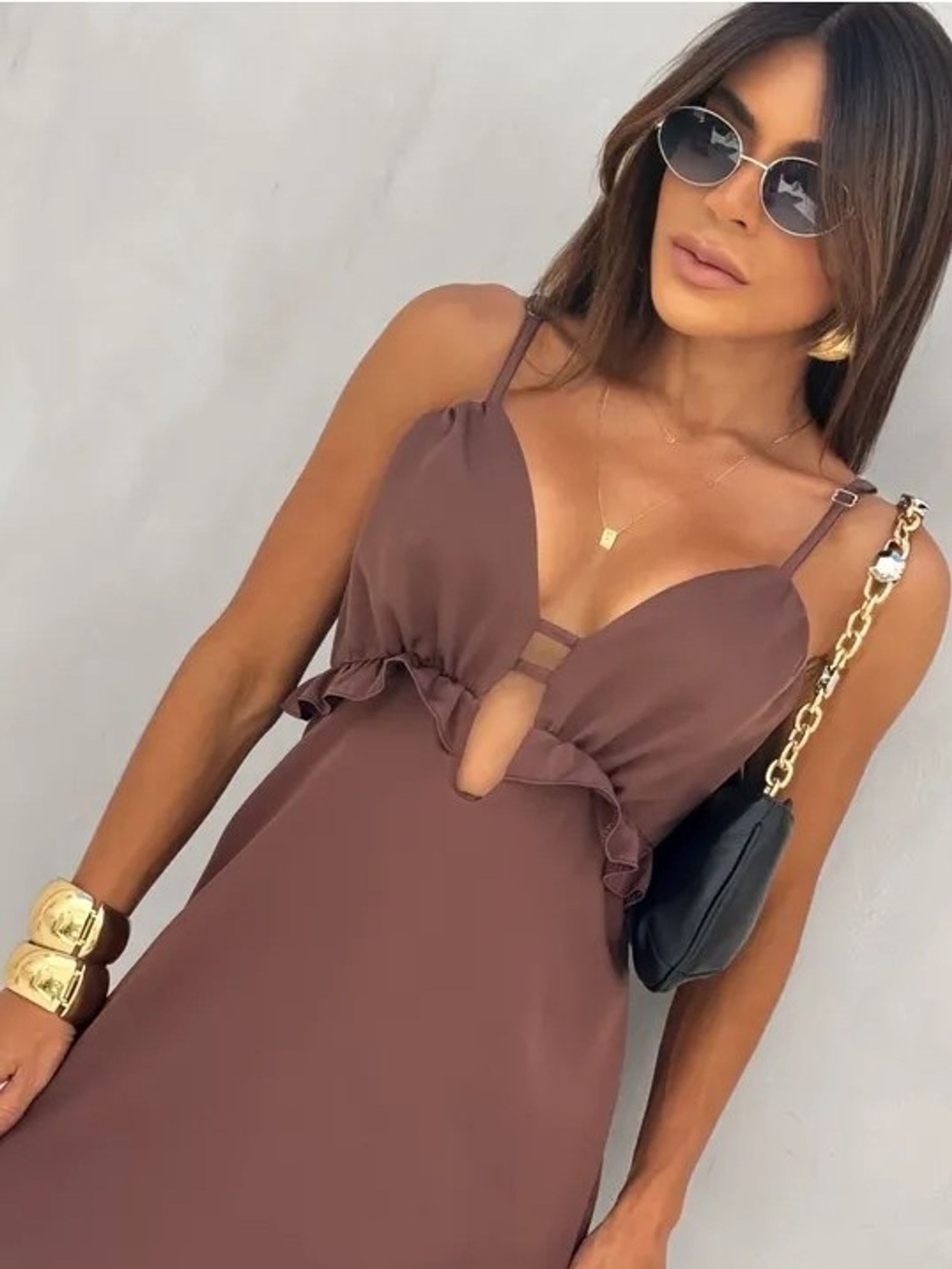 Vestido Midi Curto em Alfaiataria ⭐⭐