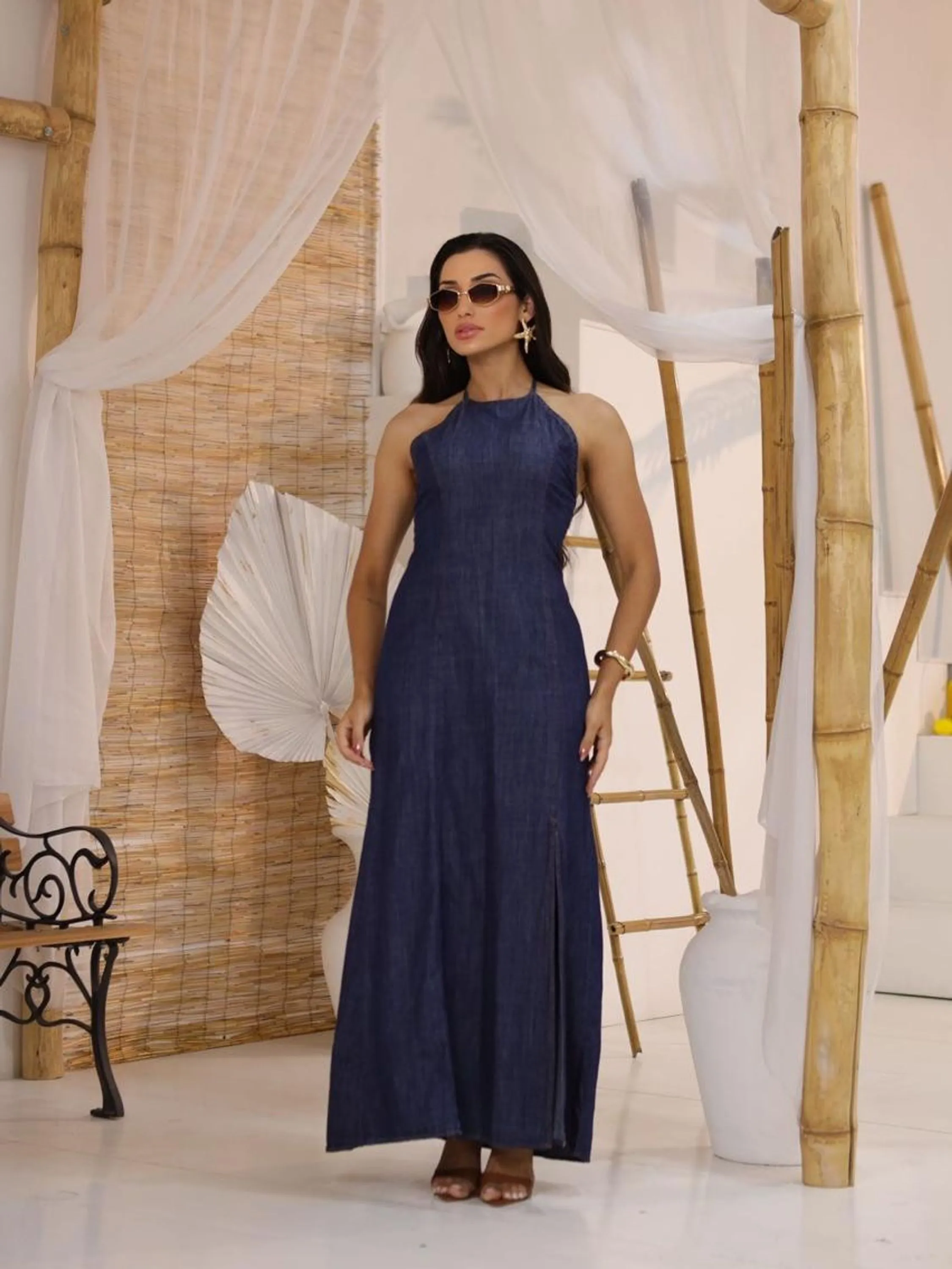 Vestido Feminino Frente Única Jeans ⭐