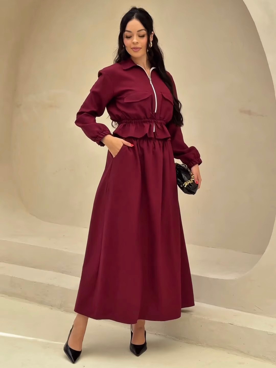 Conjunto Feminino Casaco e Saia Moda Evangélica