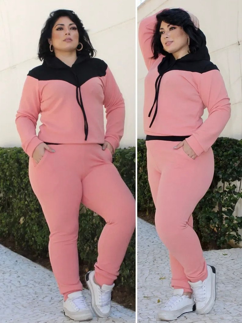 Conjunto Feminino Plus Size com Toca