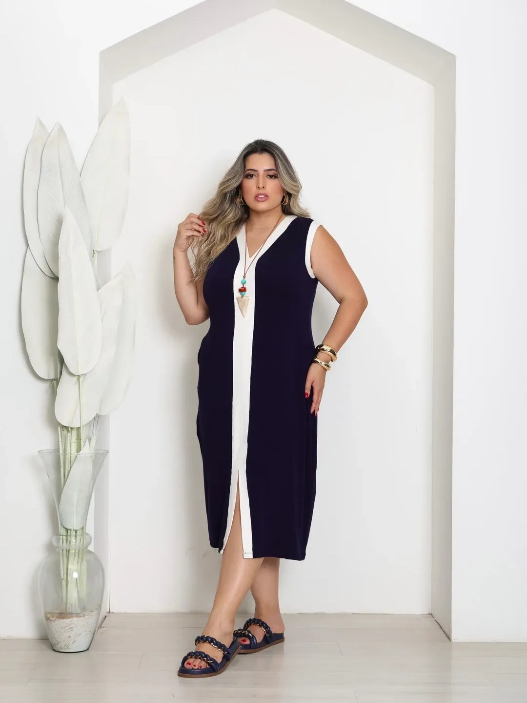 Vestido Regata Feminino Plus Size Viscolycra ⭐